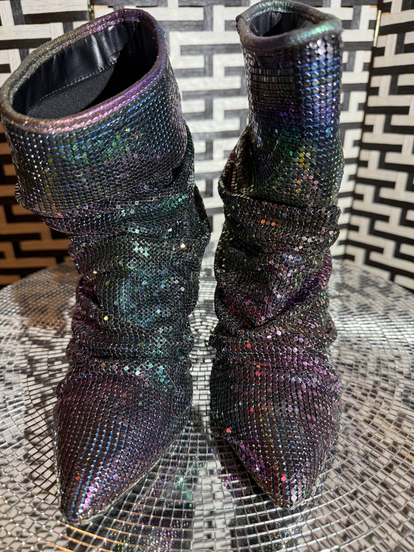 liliana holographic booties