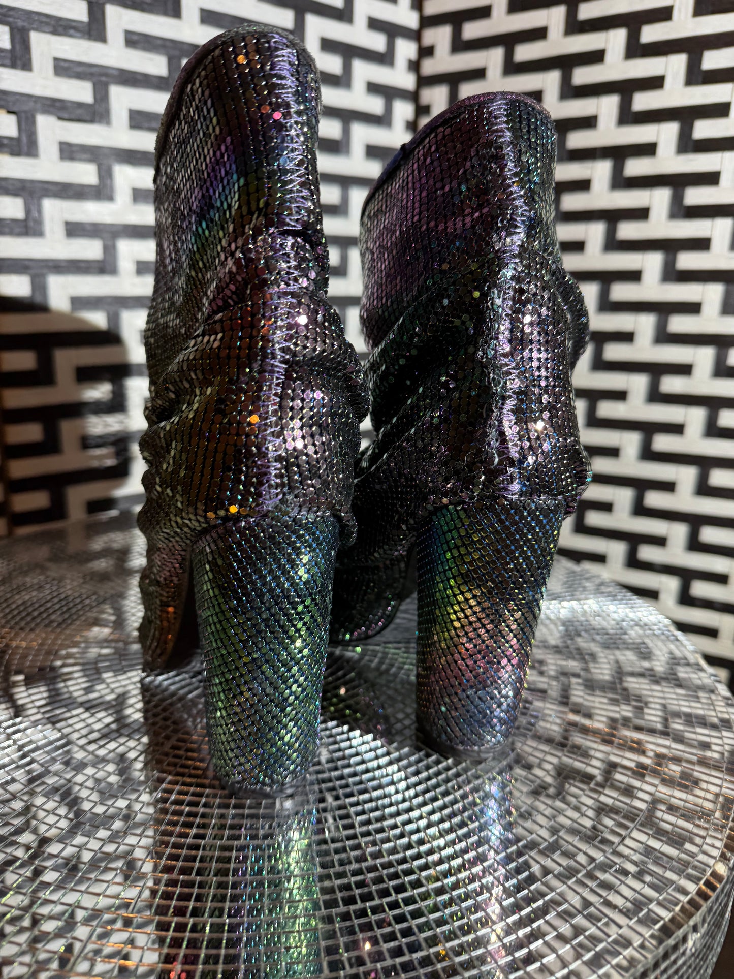 liliana holographic booties