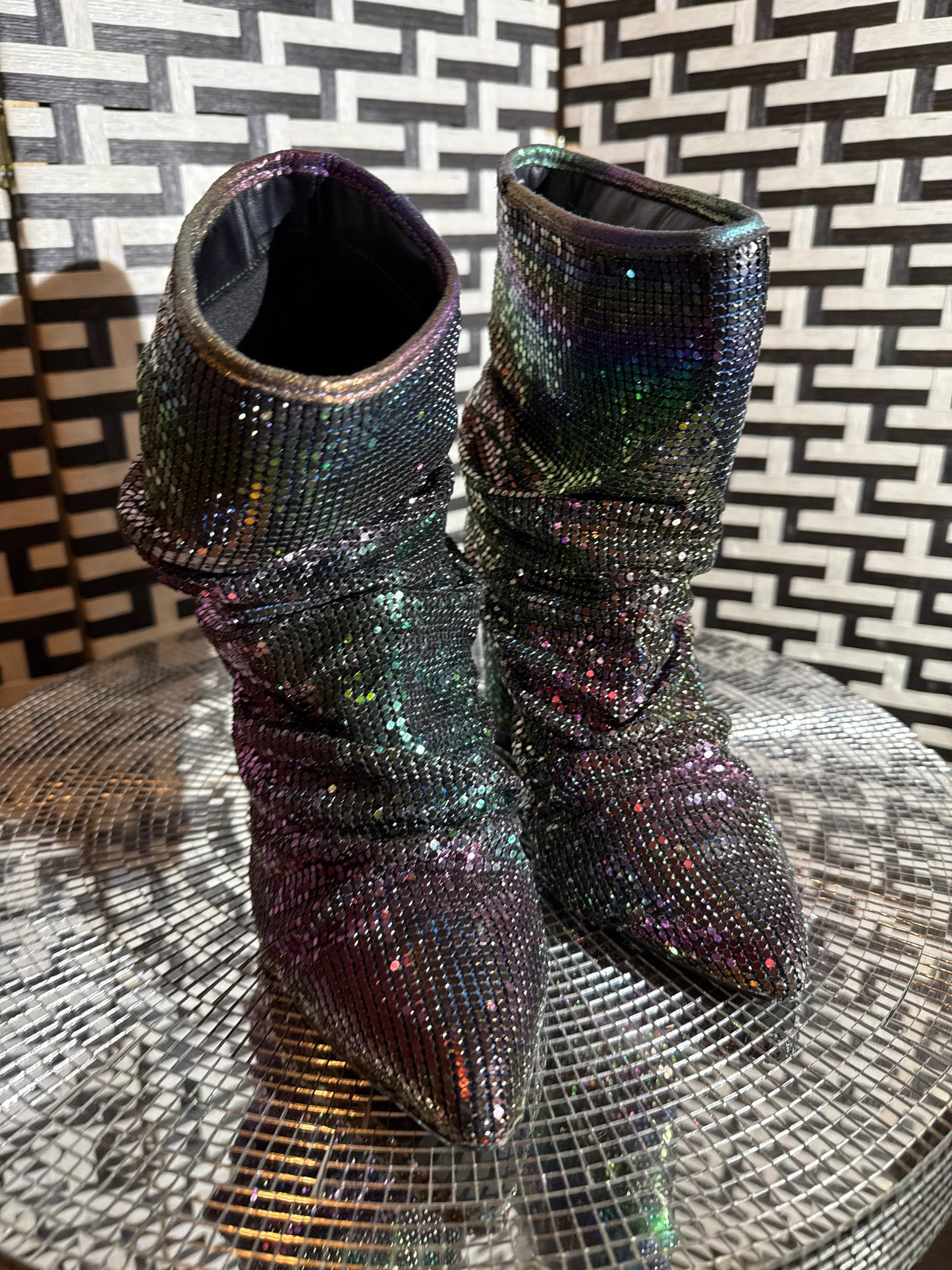 liliana holographic booties