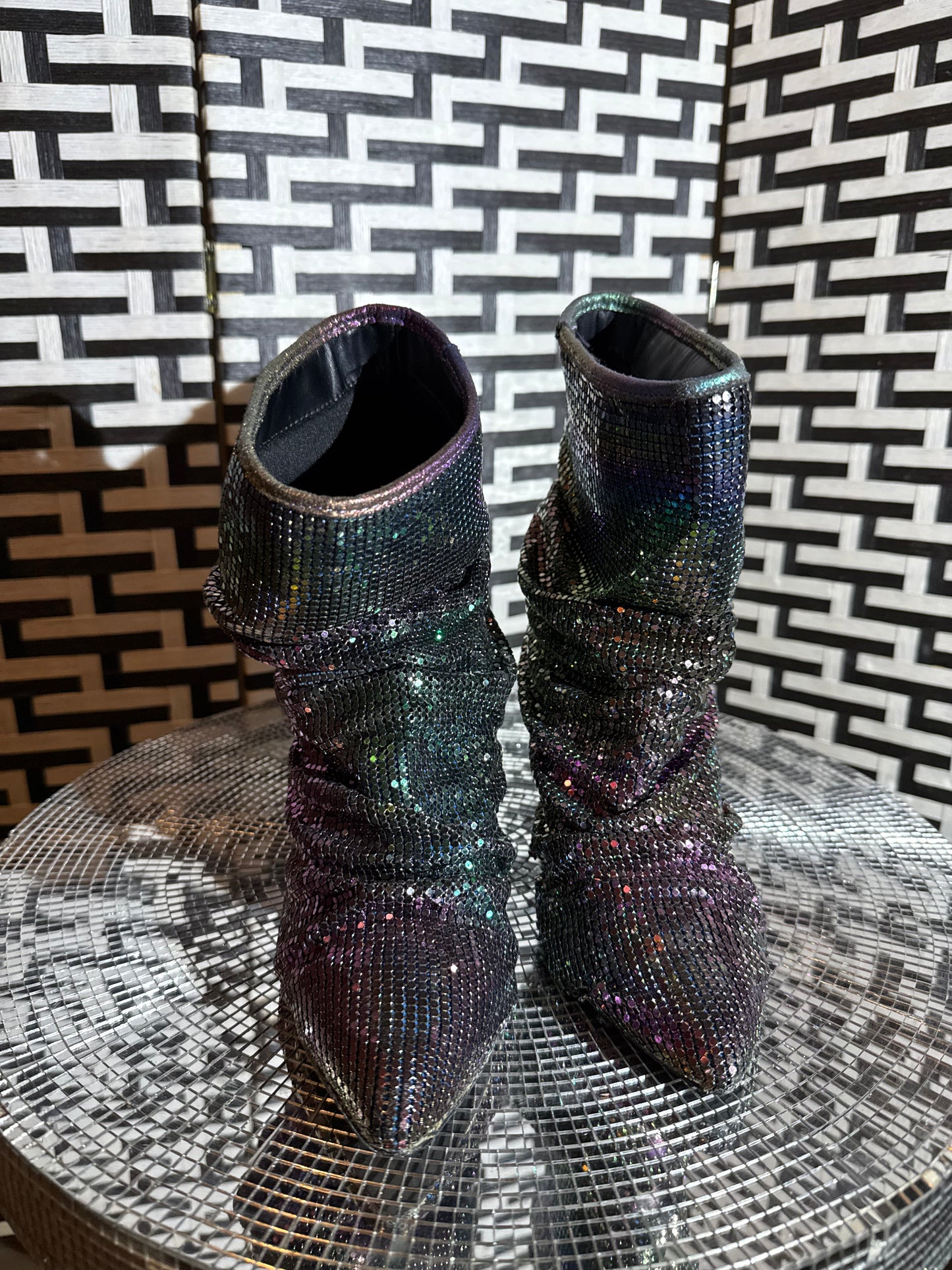 liliana holographic booties
