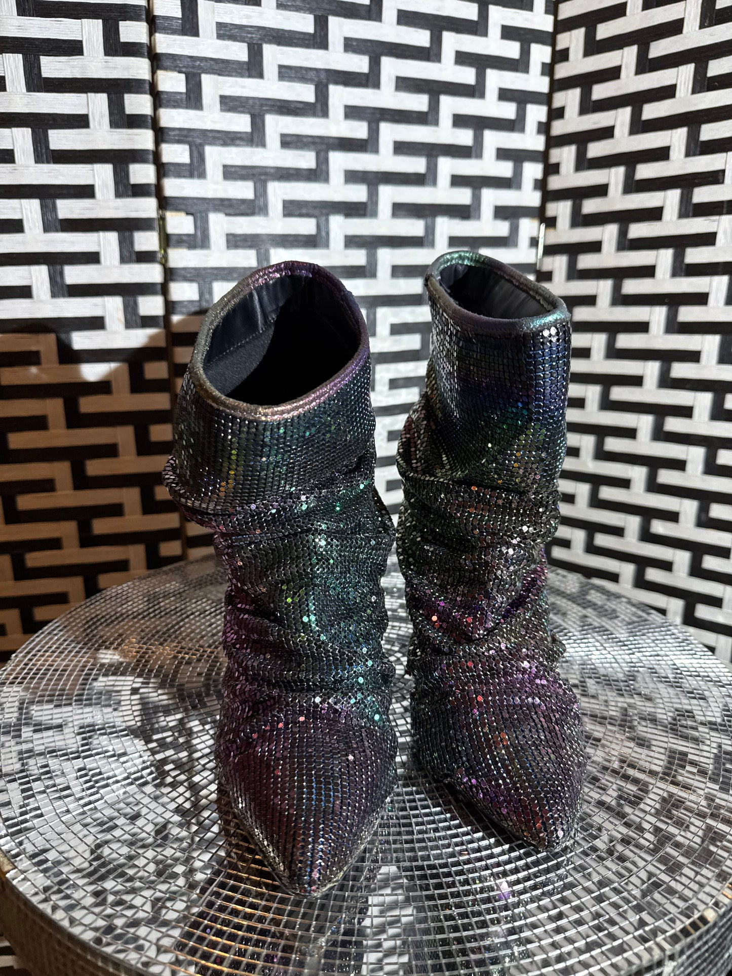 liliana holographic booties