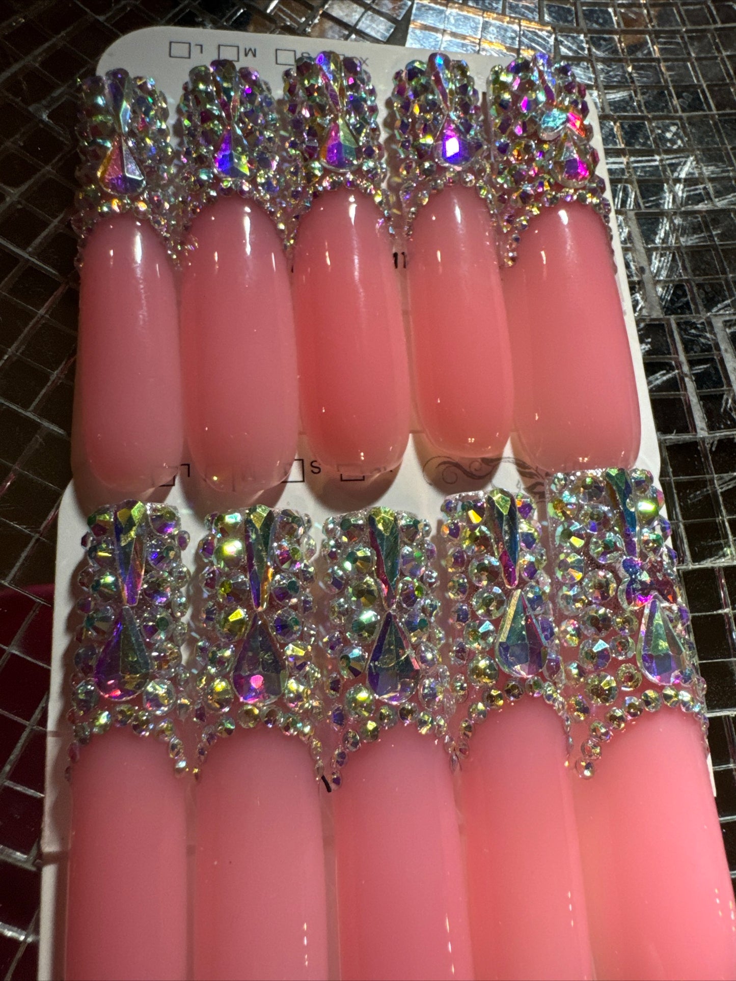 🎀 xxl pink clear ✨ nails