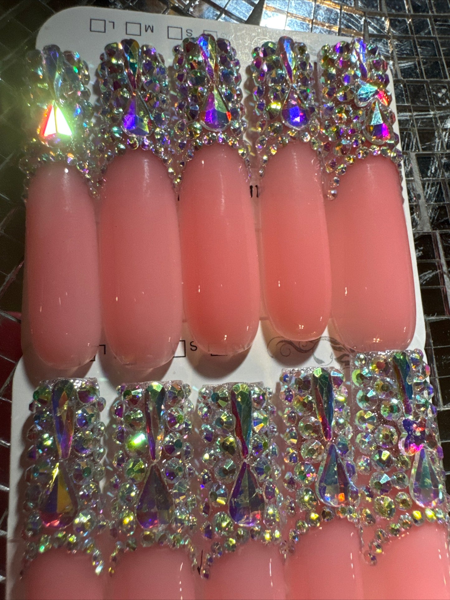 🎀 xxl pink clear ✨ nails