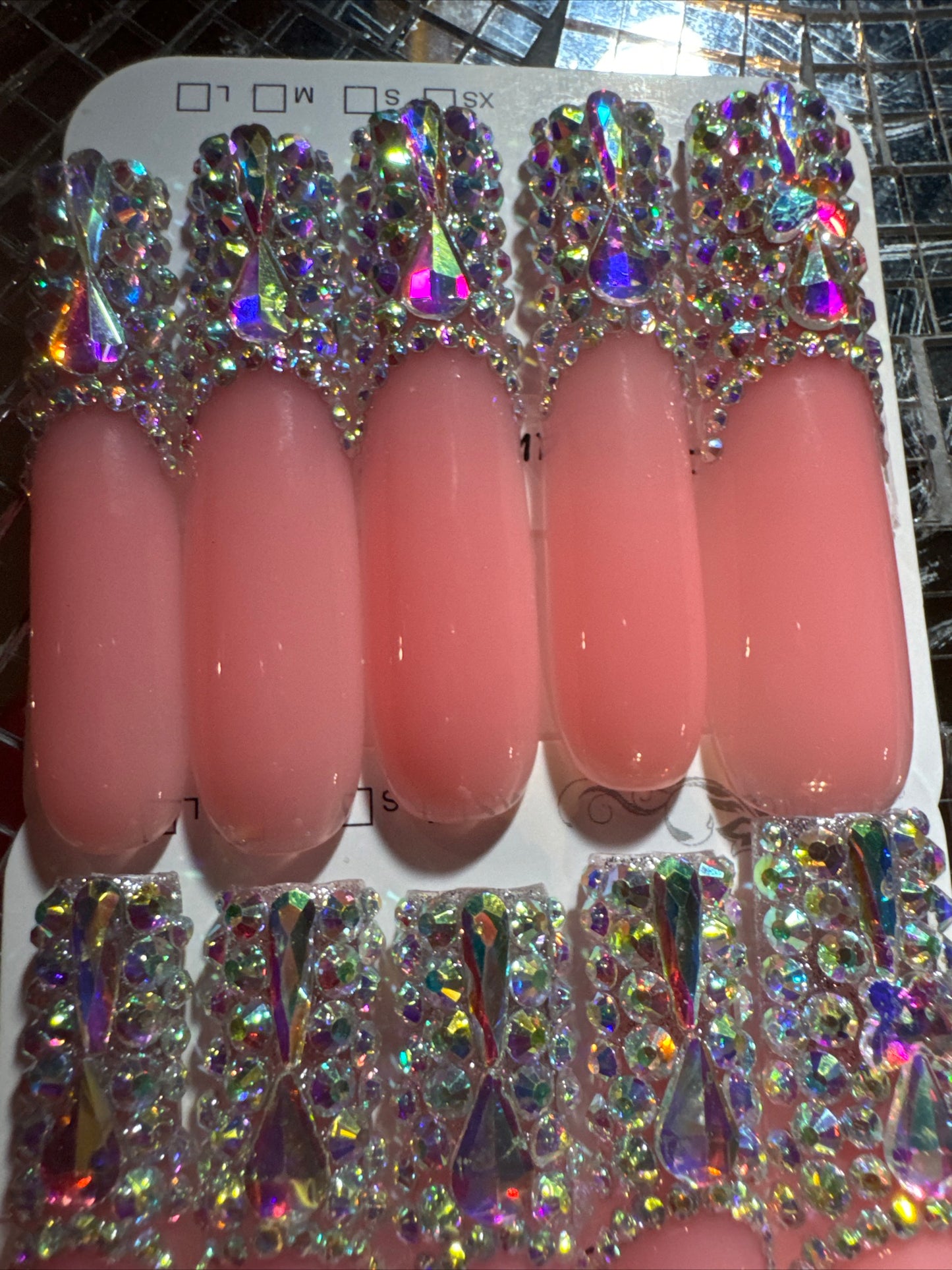 🎀 xxl pink clear ✨ nails