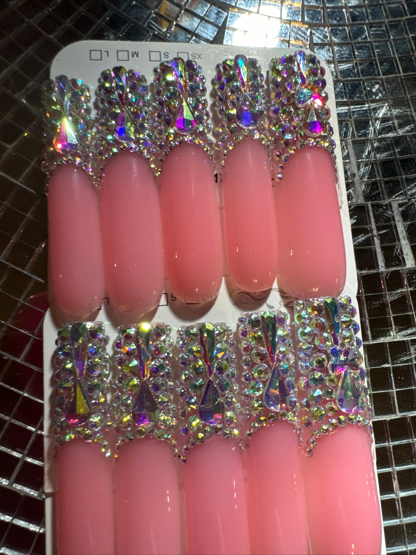 🎀 xxl pink clear ✨ nails