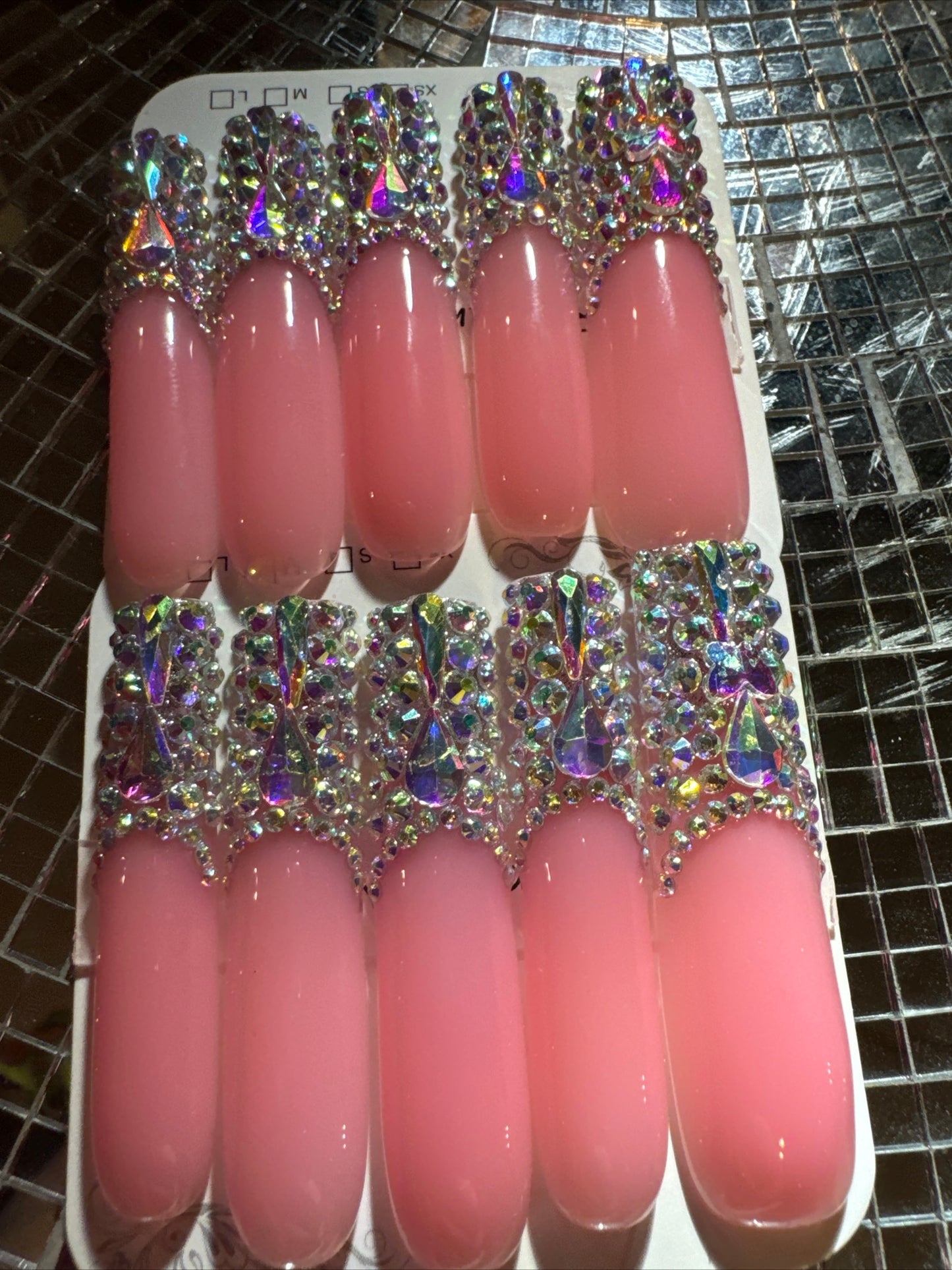 🎀 xxl pink clear ✨ nails