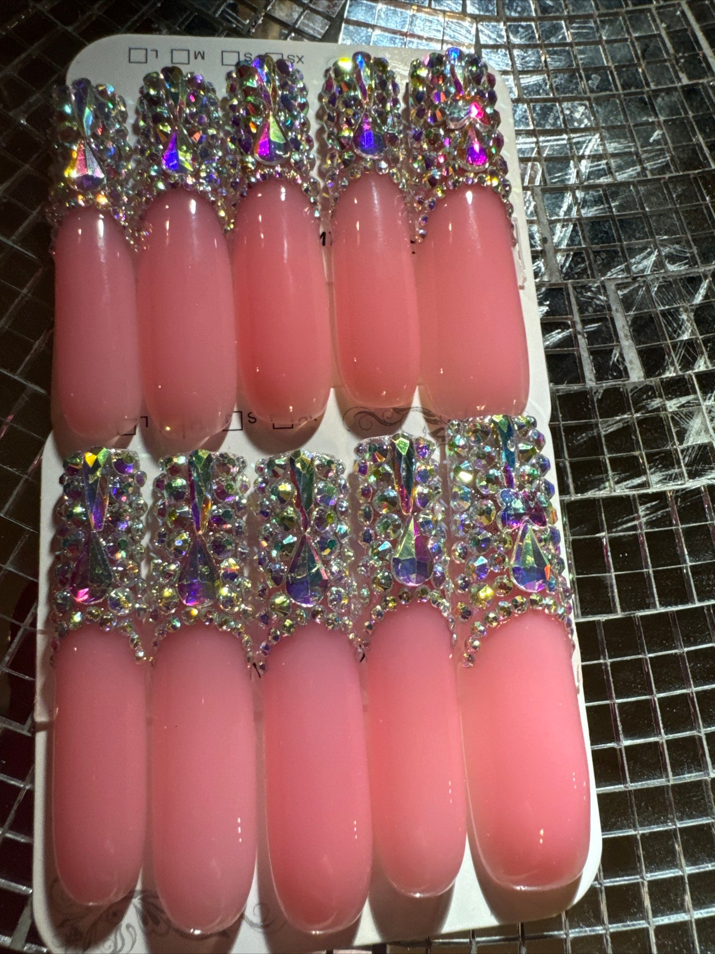 🎀 xxl pink clear ✨ nails