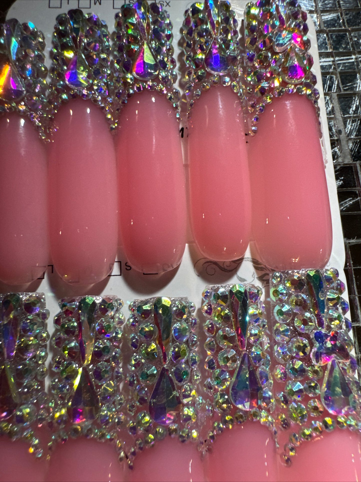 🎀 xxl pink clear ✨ nails