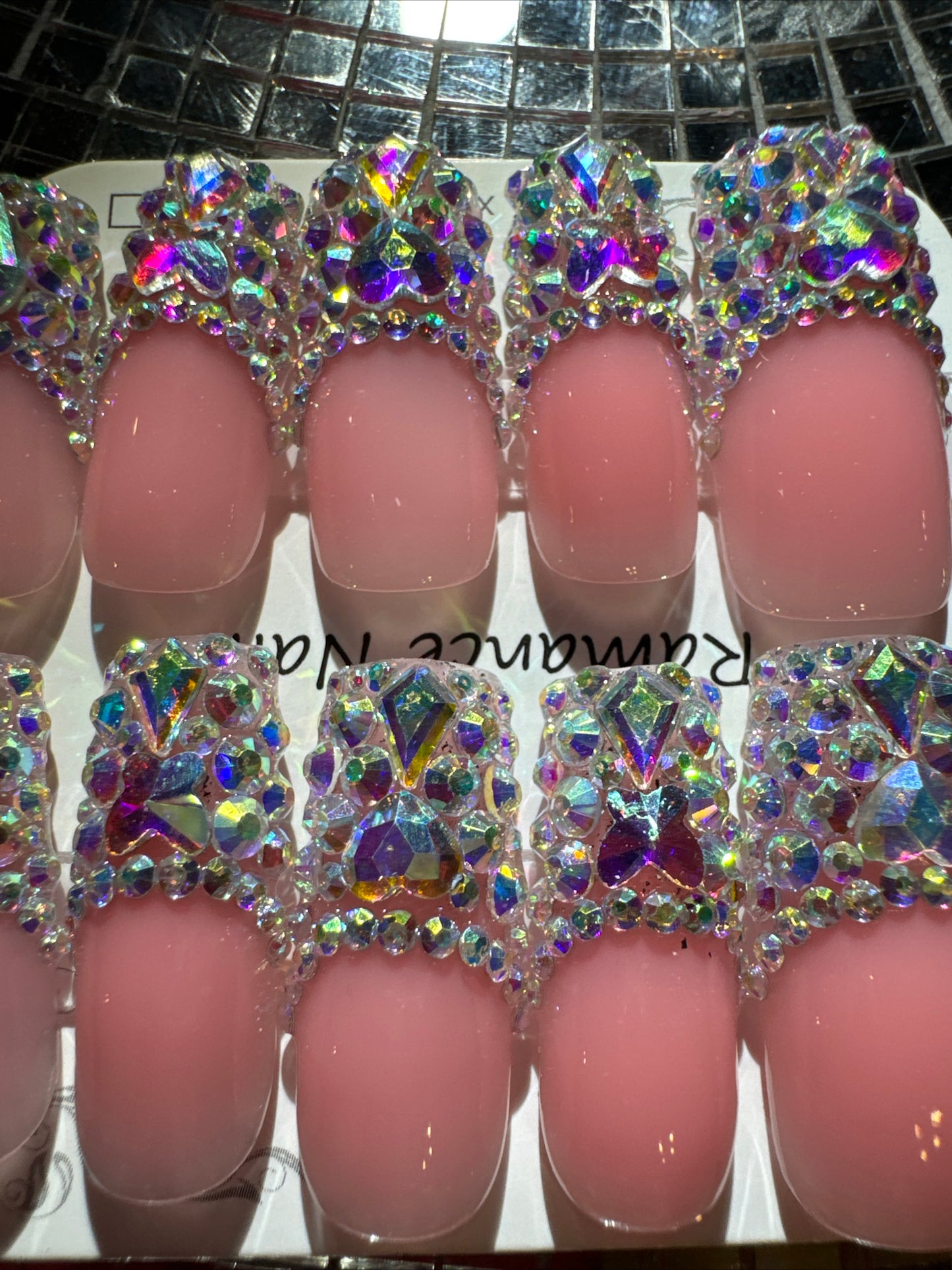 🎀 pink french sparkles 💖 💅