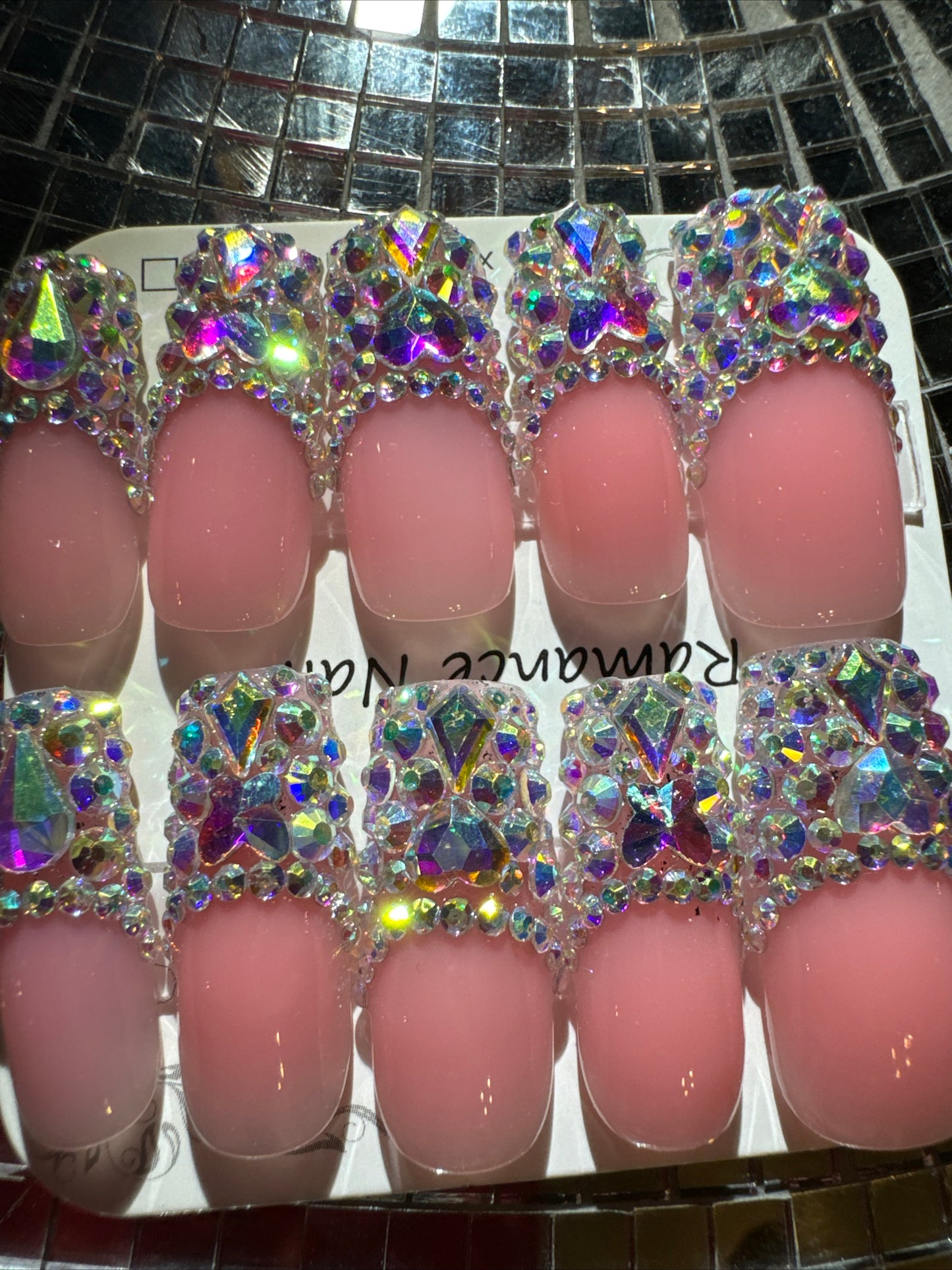 🎀 pink french sparkles 💖 💅