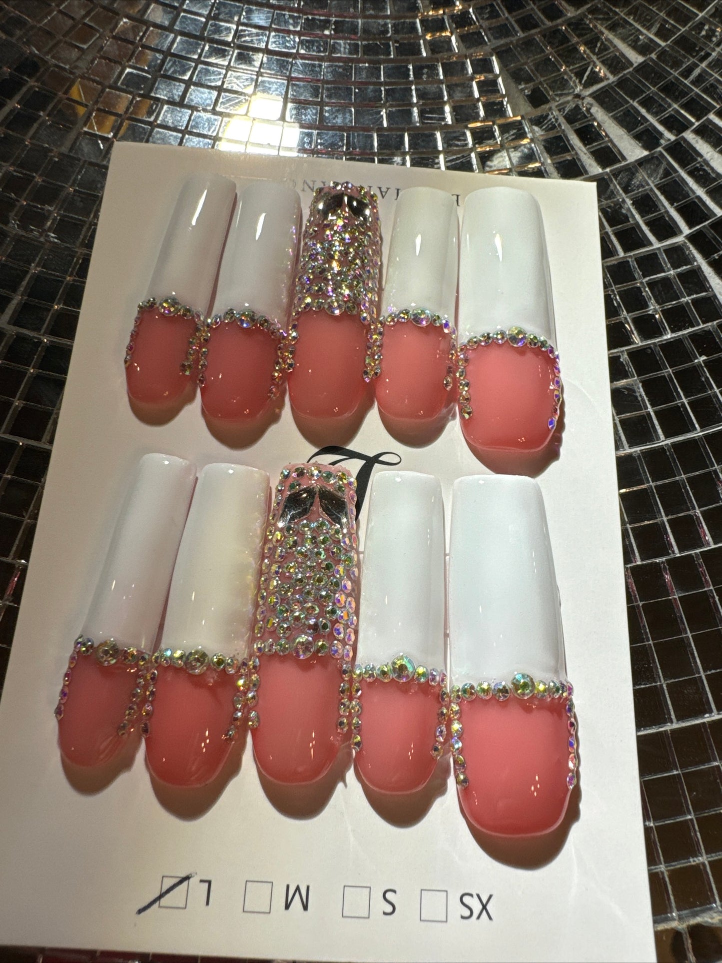 ๐french square nails ๐