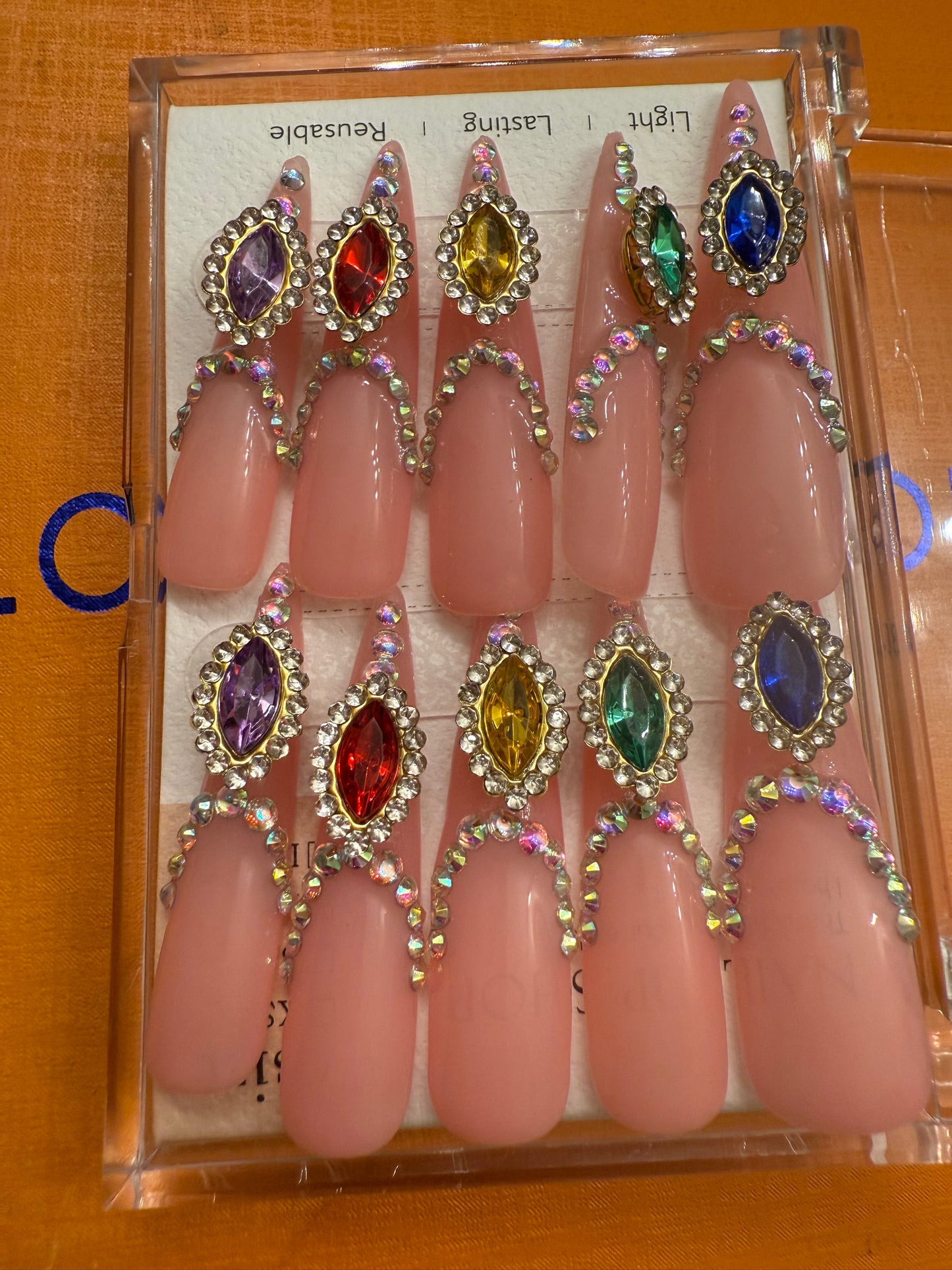 π stiletto colorful rhinestones π