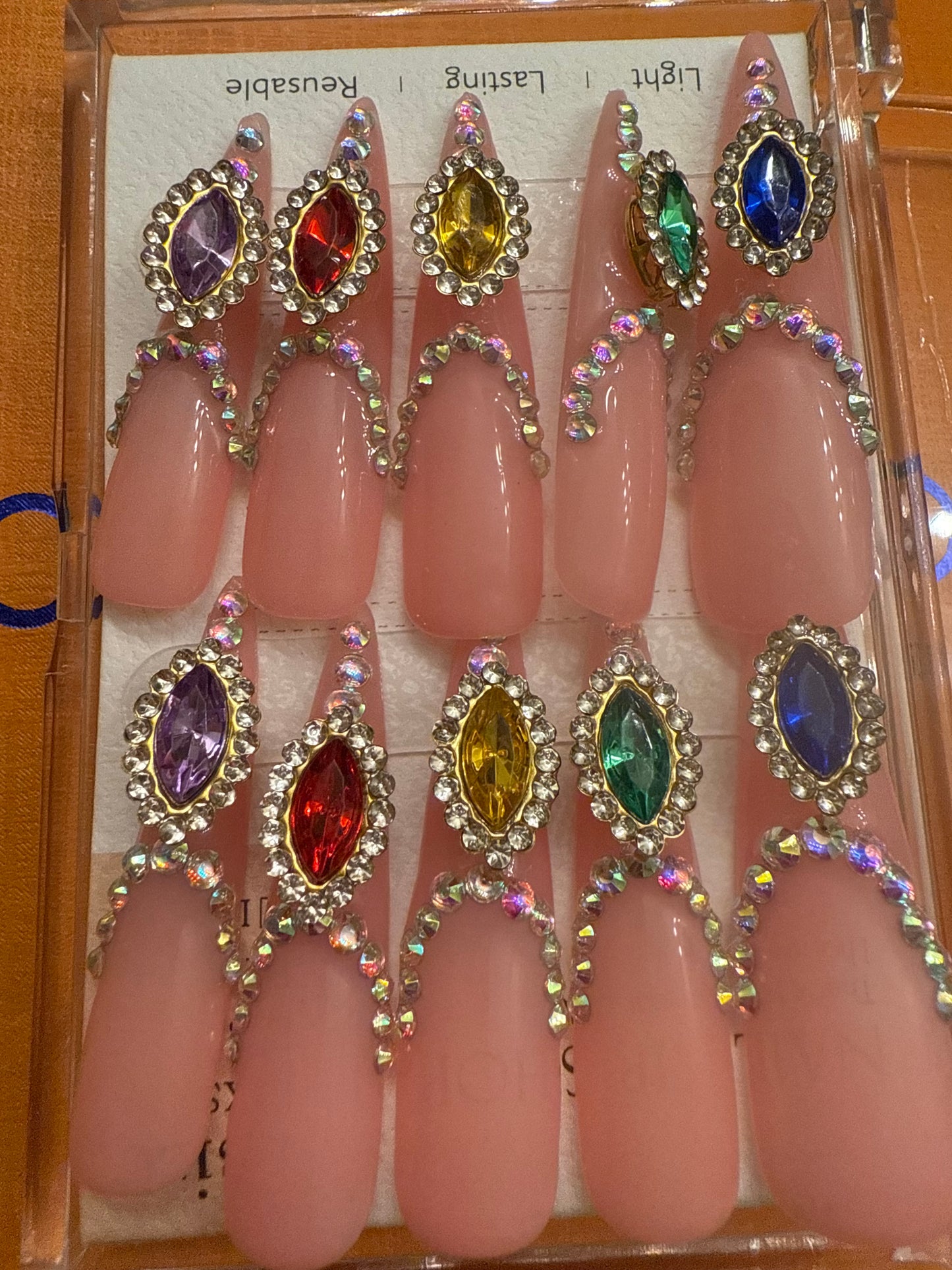 π stiletto colorful rhinestones π