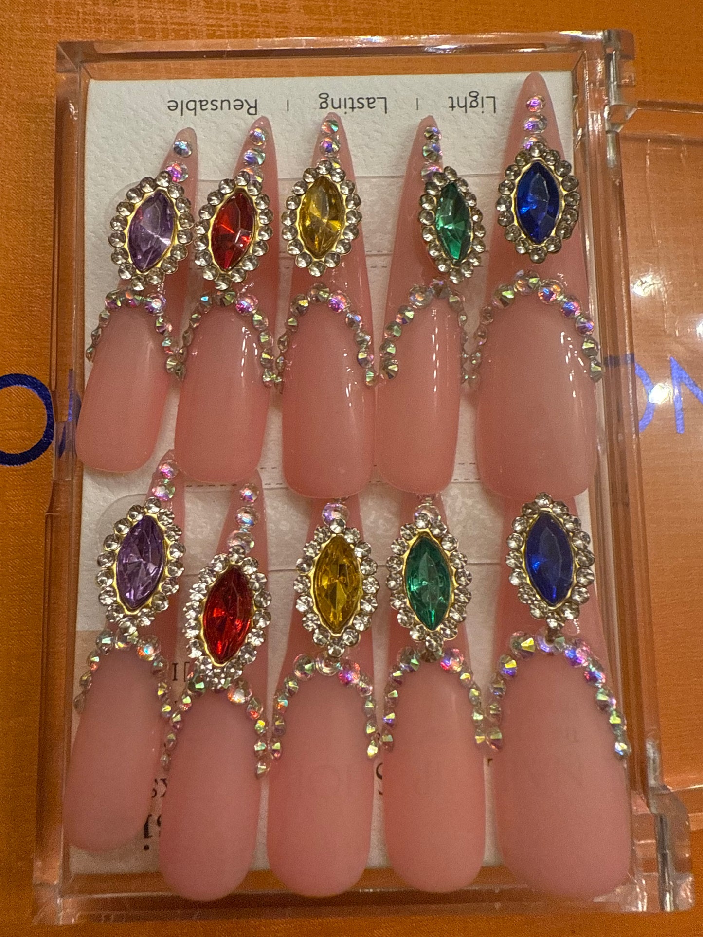 π stiletto colorful rhinestones π