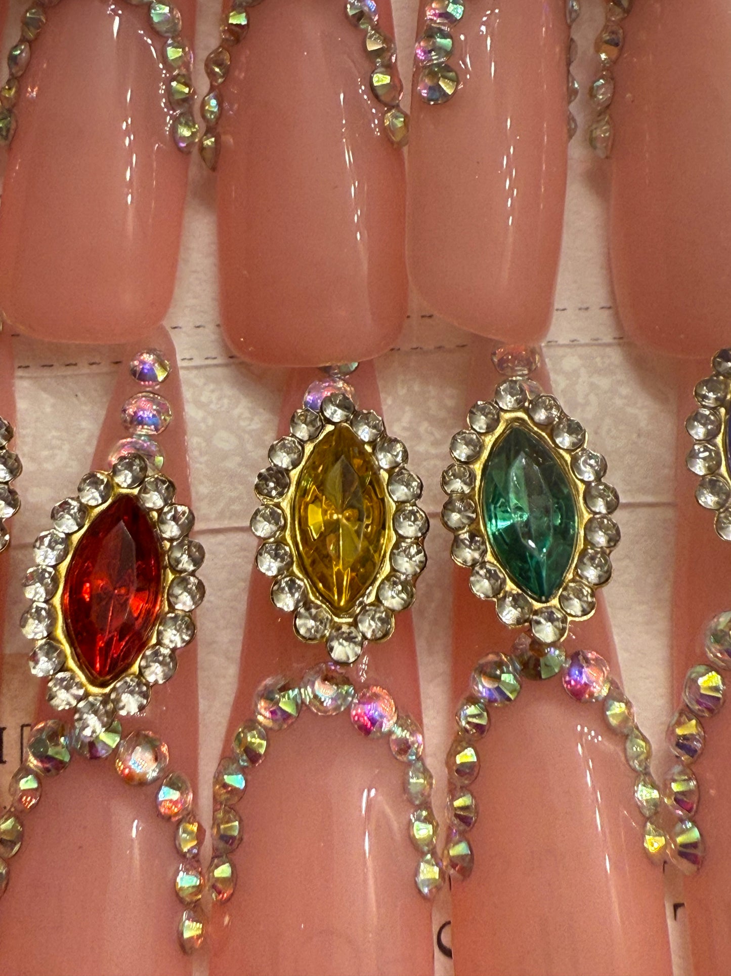 π stiletto colorful rhinestones π