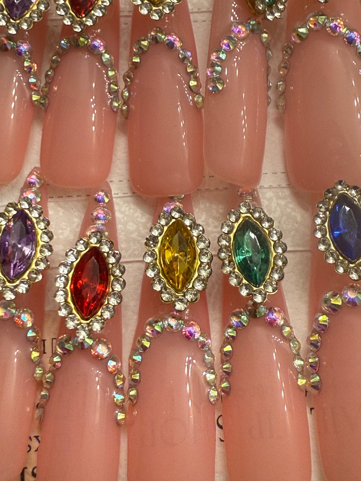π stiletto colorful rhinestones π