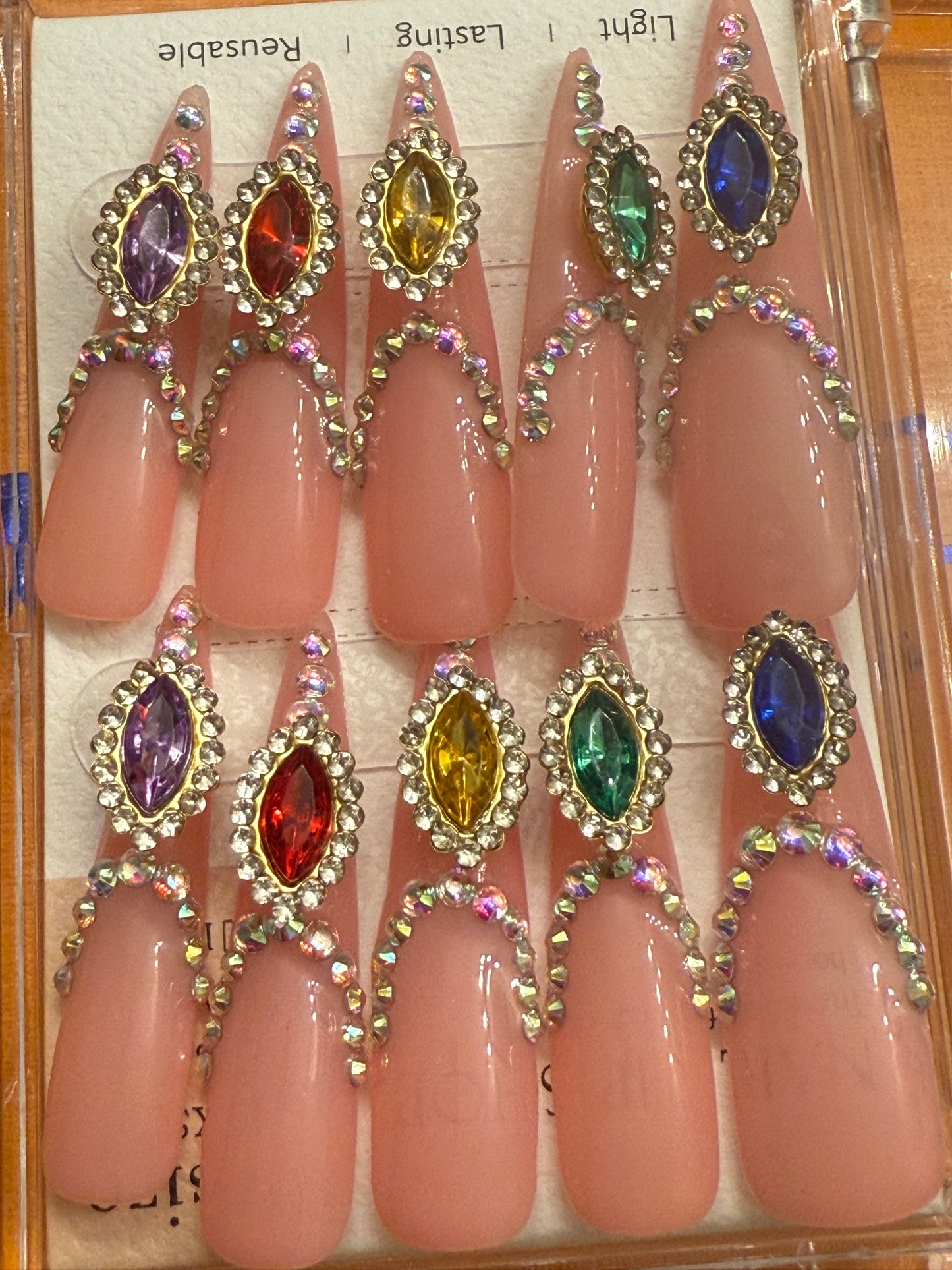π stiletto colorful rhinestones π