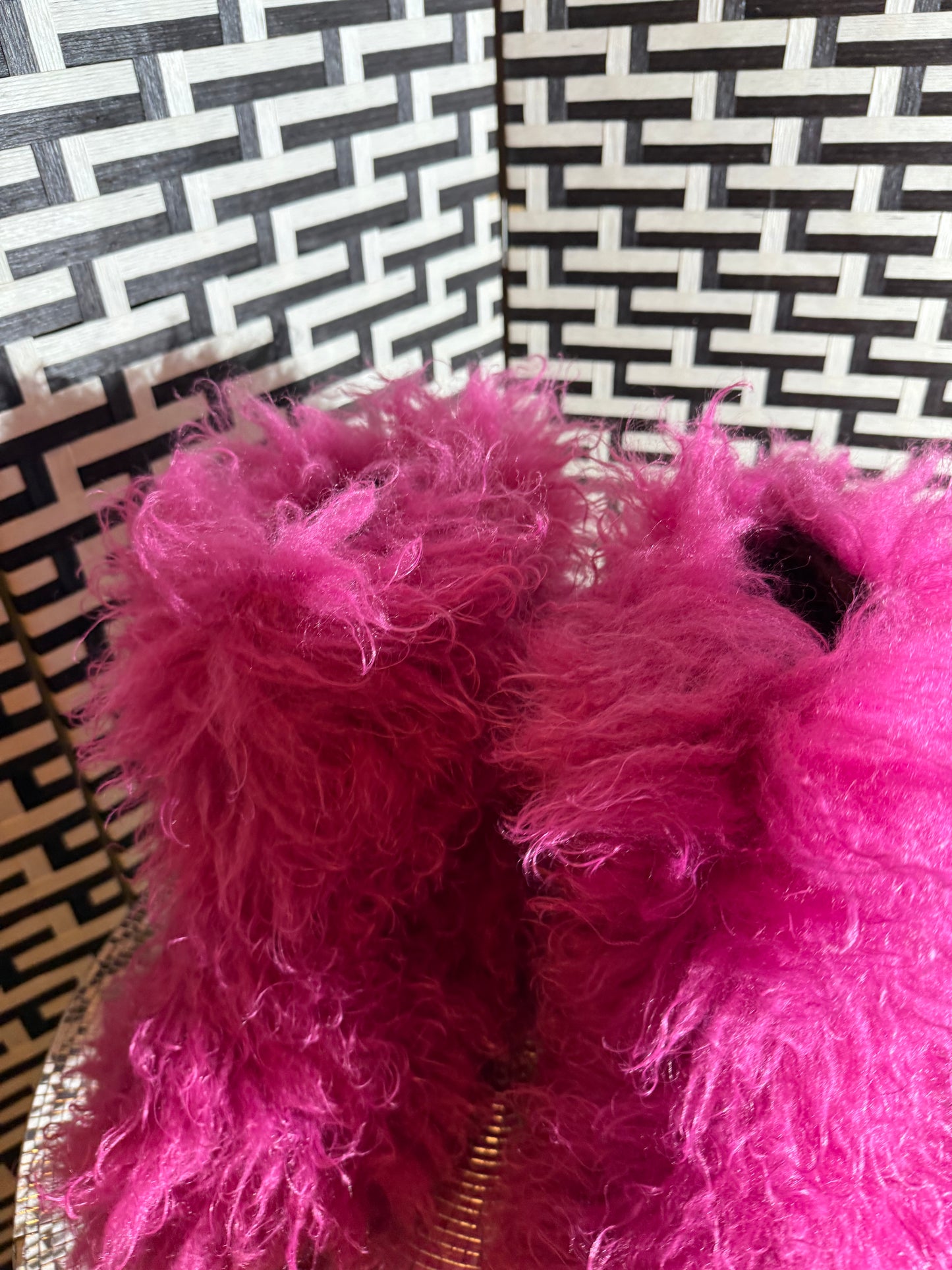 punk pink fuzzy boots