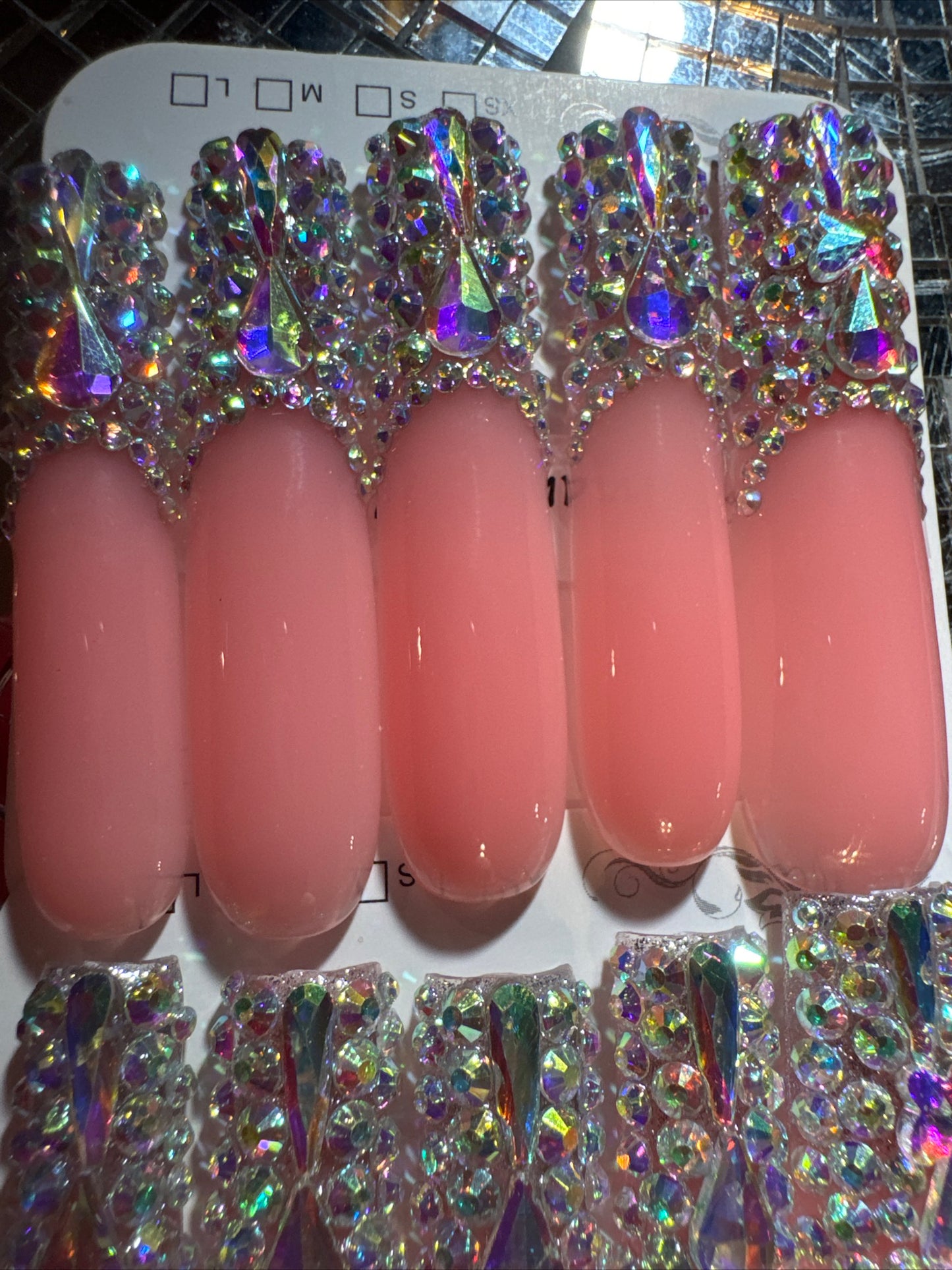 🎀 xxl pink clear ✨ nails