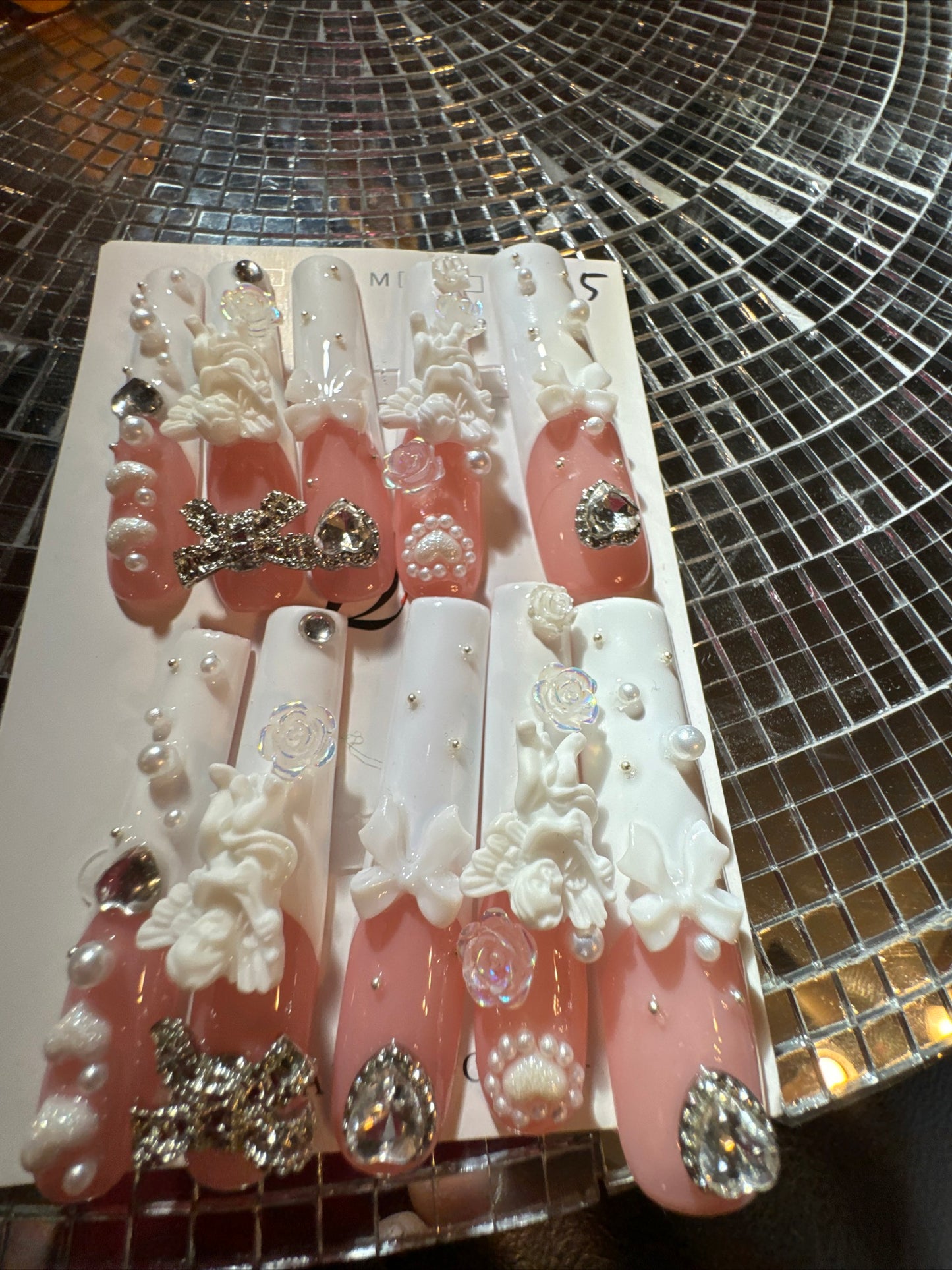 🎀 xxl pink white 😇 angel 💅
