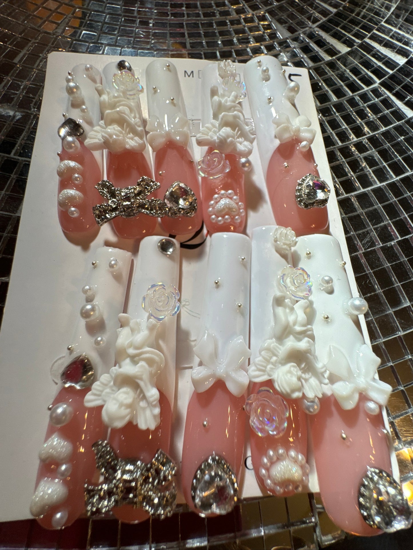🎀 xxl pink white 😇 angel 💅
