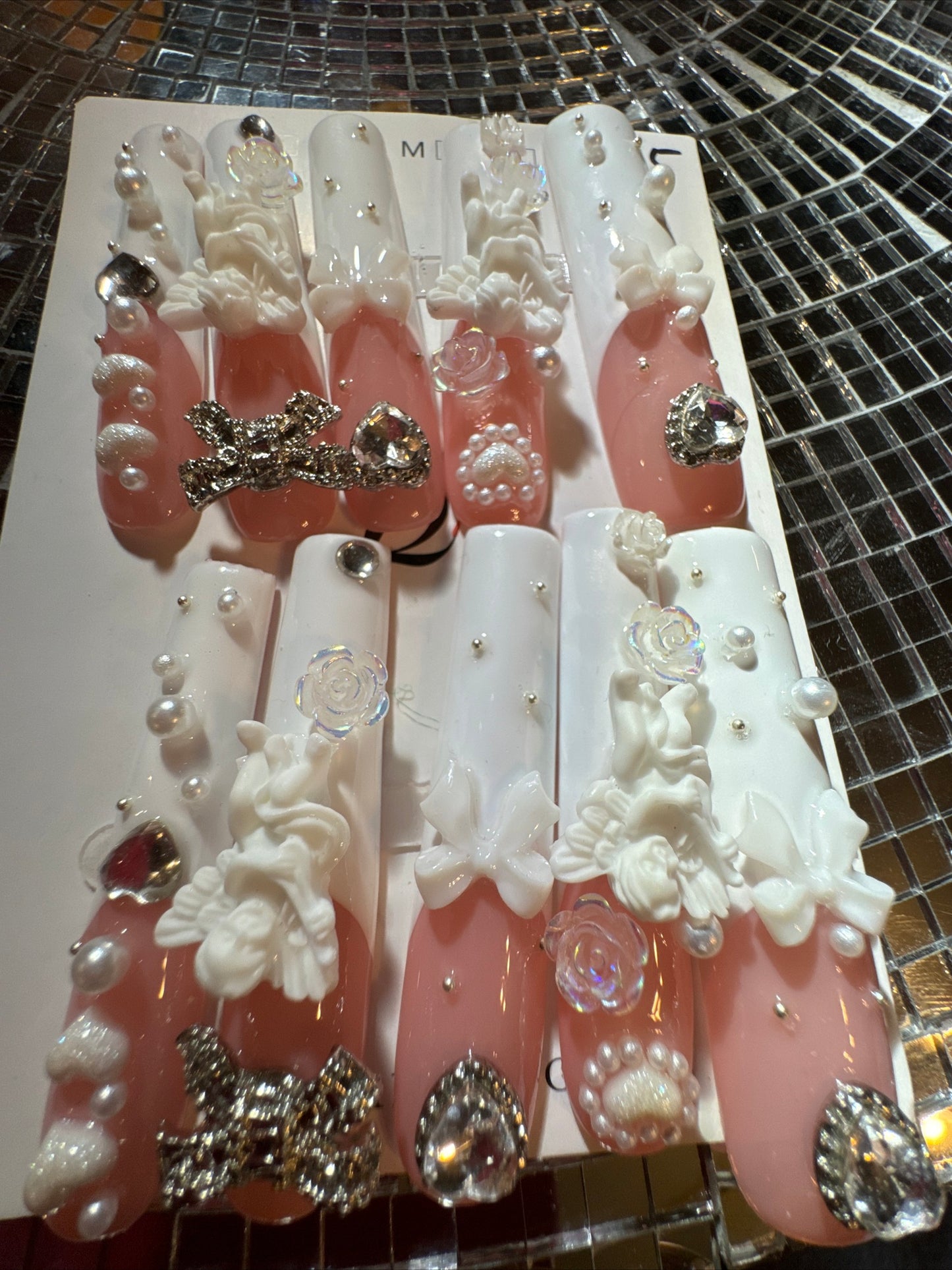🎀 xxl pink white 😇 angel 💅
