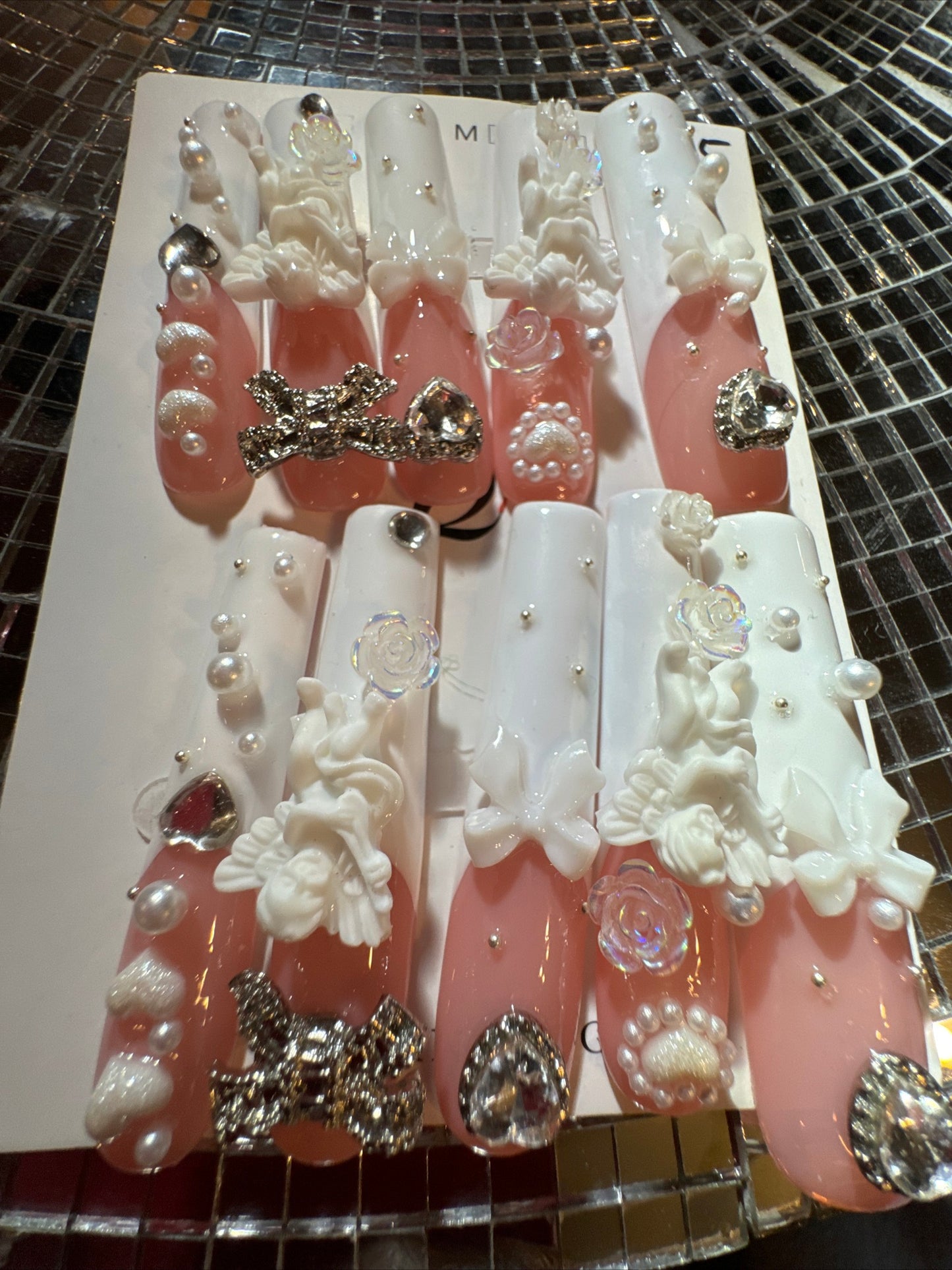 🎀 xxl pink white 😇 angel 💅