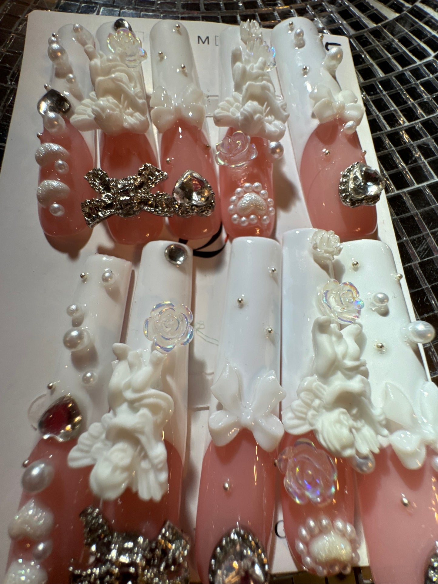 🎀 xxl pink white 😇 angel 💅