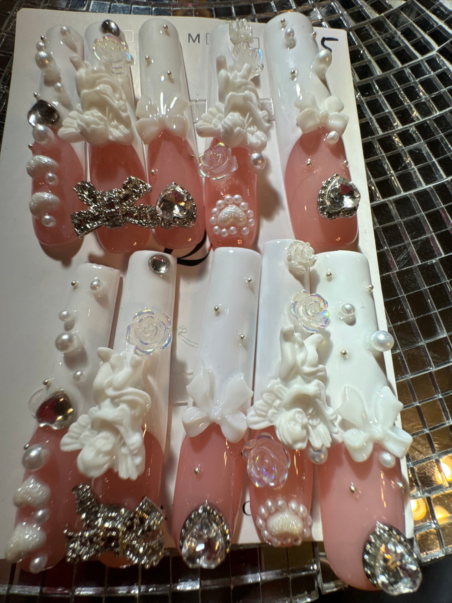 🎀 xxl pink white 😇 angel 💅