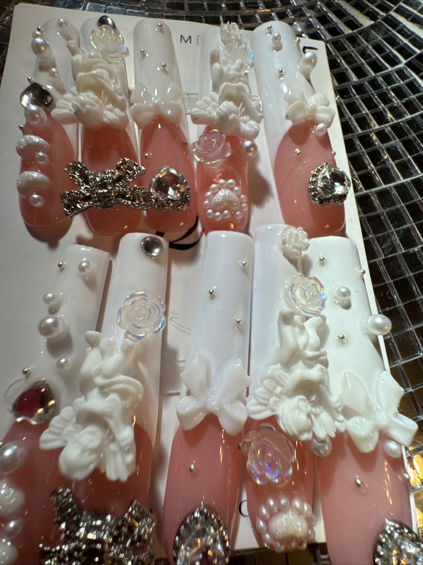 🎀 xxl pink white 😇 angel 💅