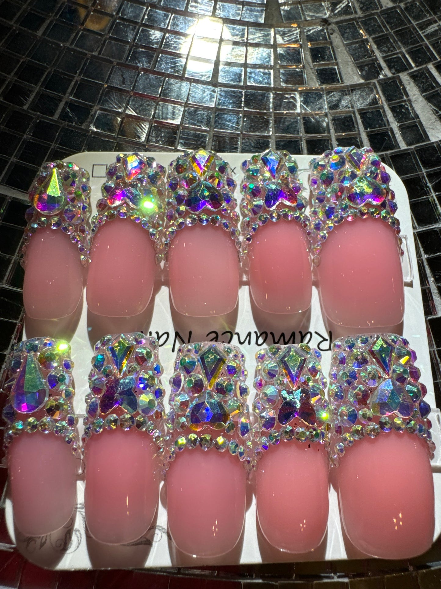 🎀 pink french sparkles 💖 💅