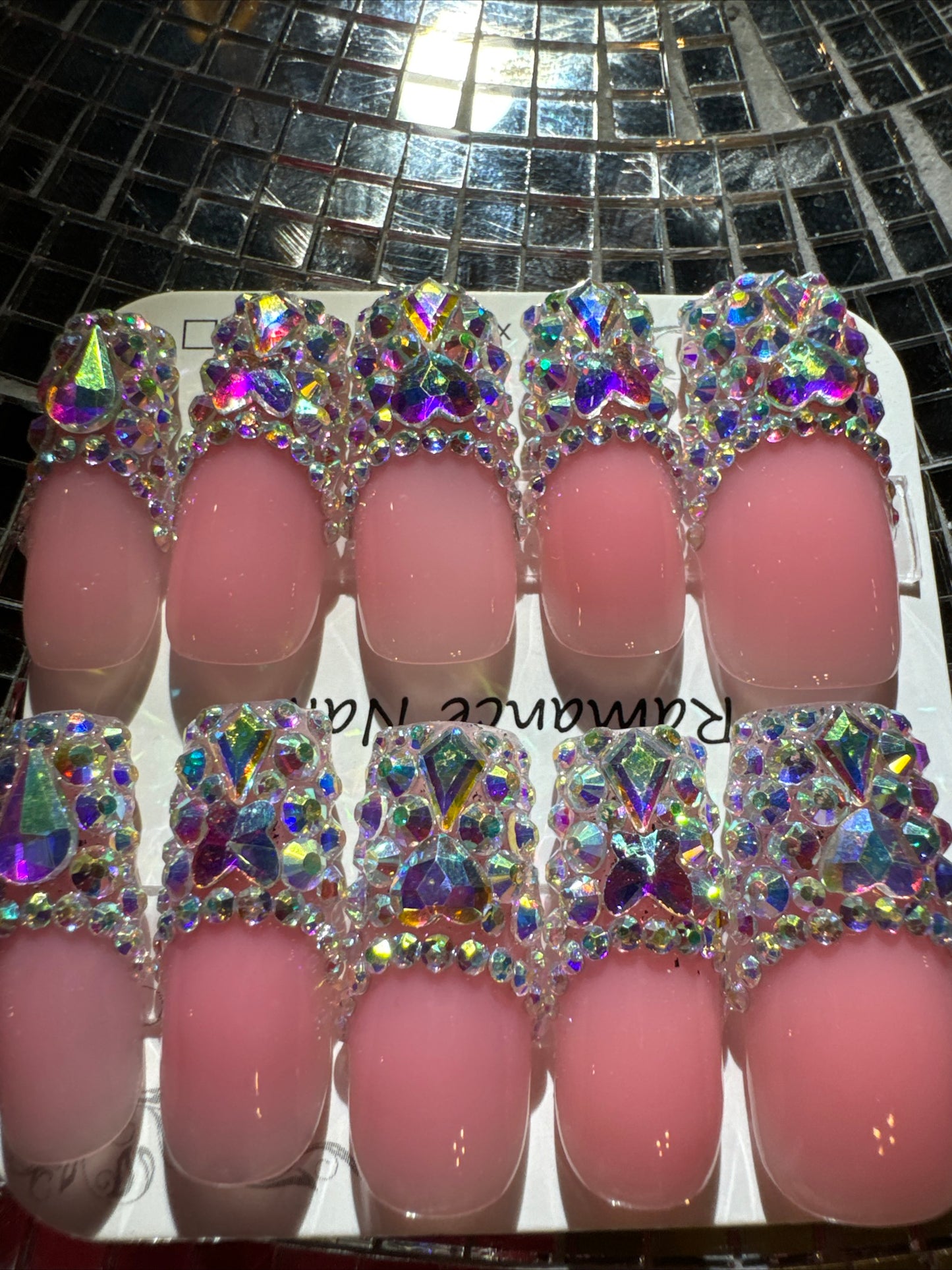 🎀 pink french sparkles 💖 💅