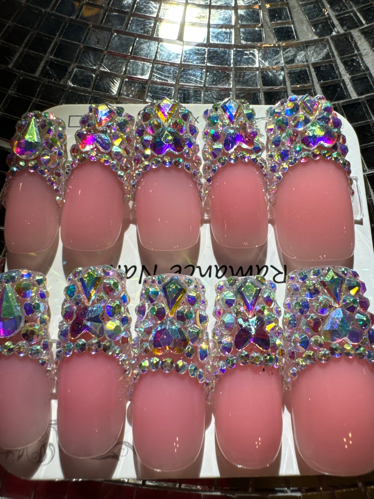 🎀 pink french sparkles 💖 💅