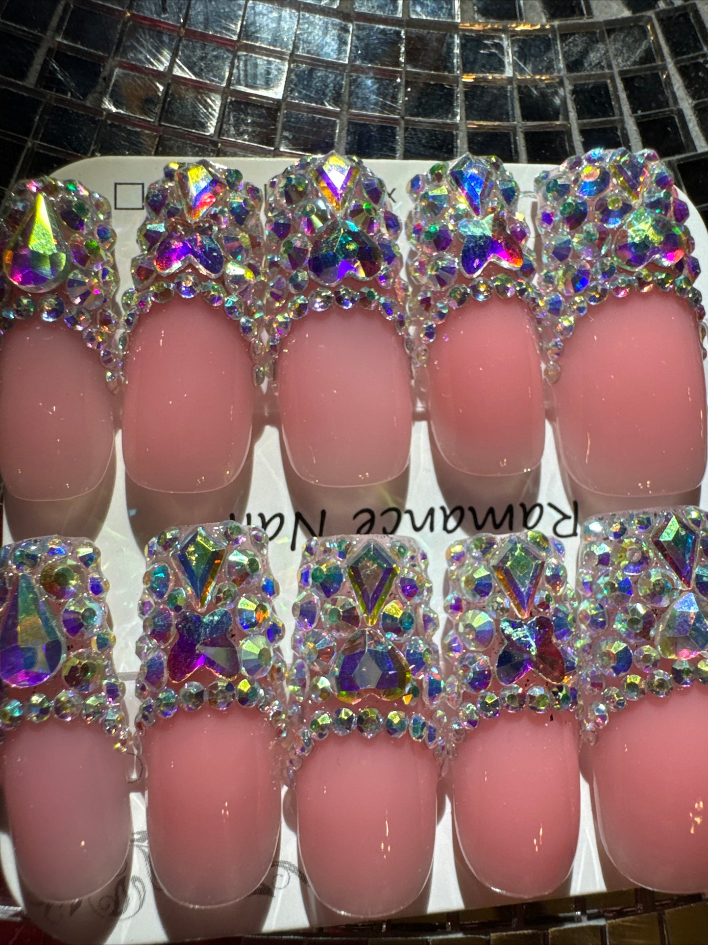 🎀 pink french sparkles 💖 💅