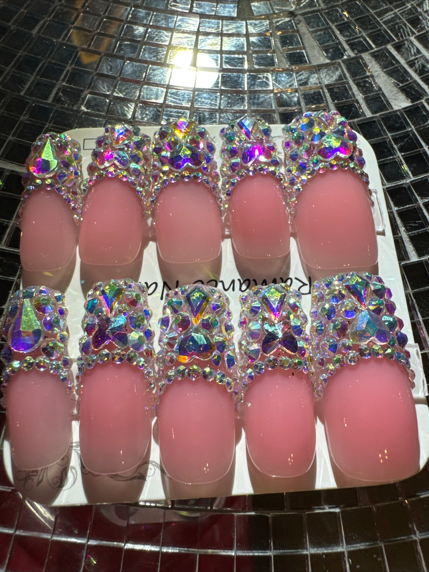 🎀 pink french sparkles 💖 💅