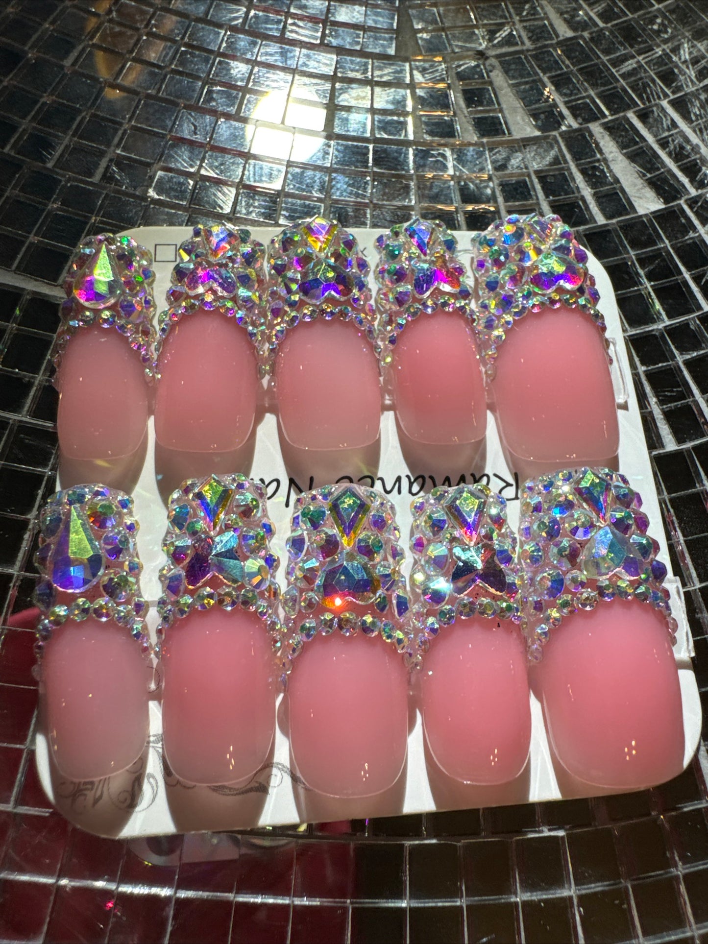 🎀 pink french sparkles 💖 💅