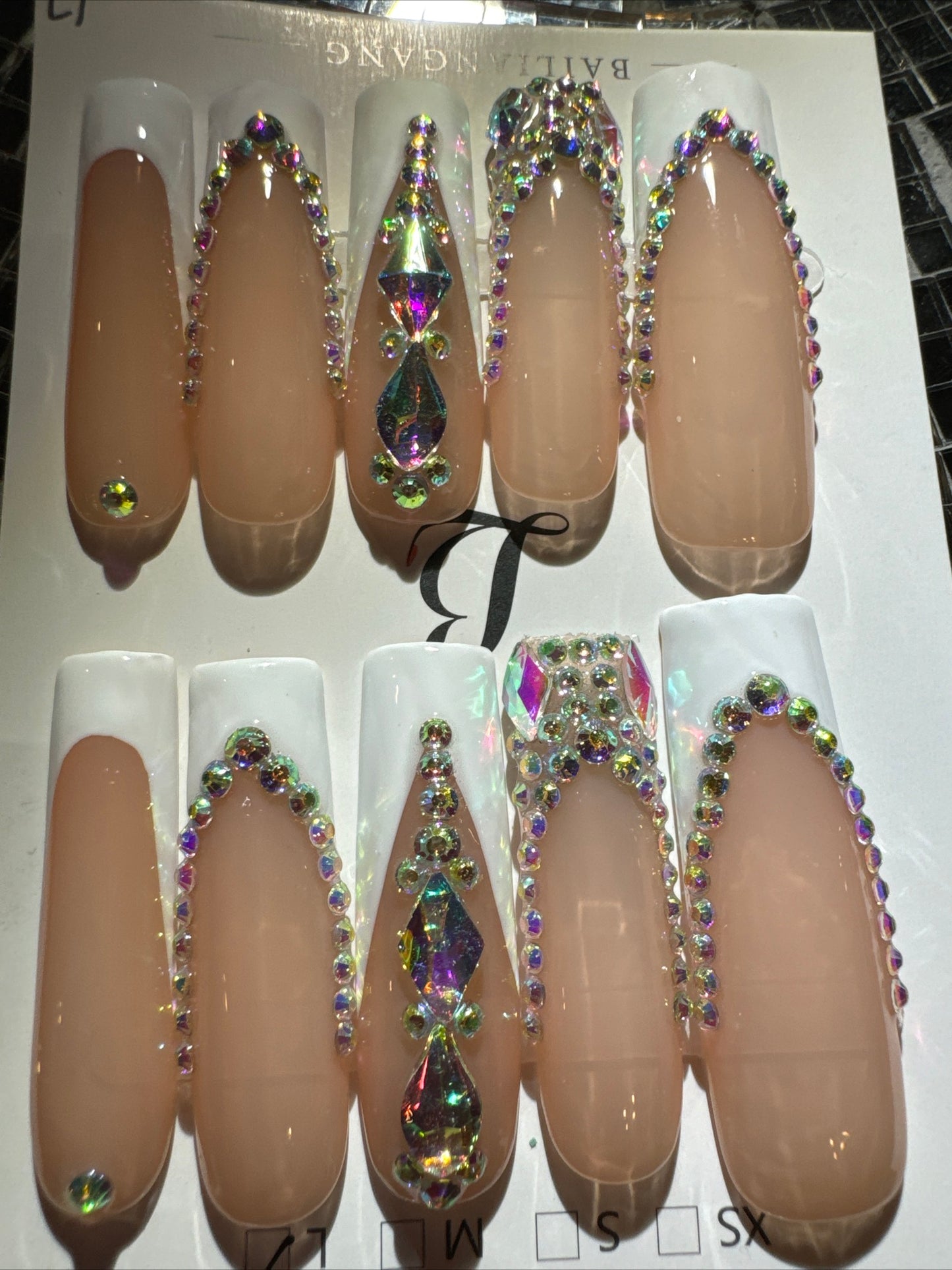 🎀nude white french  💅
