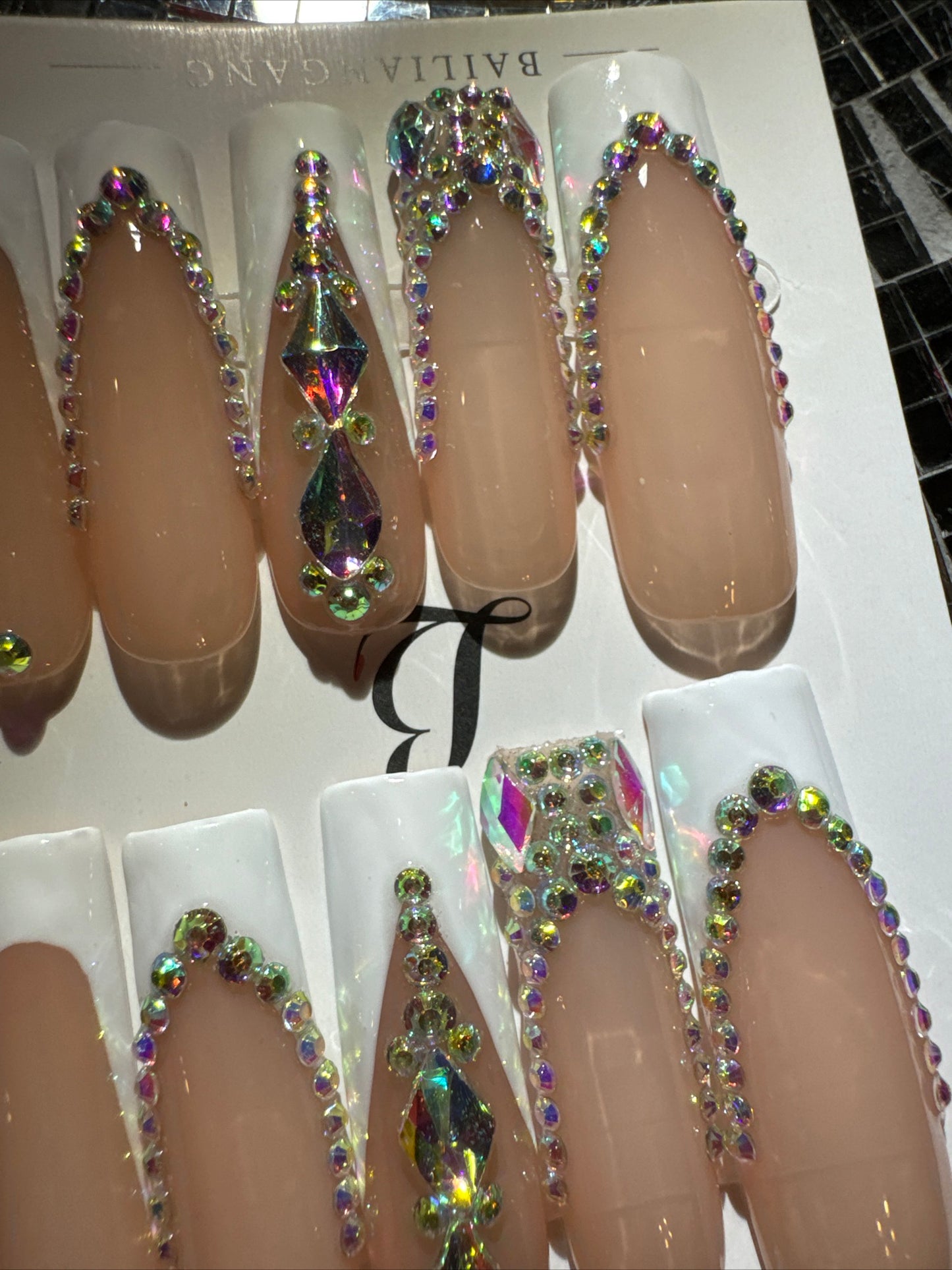 🎀nude white french  💅