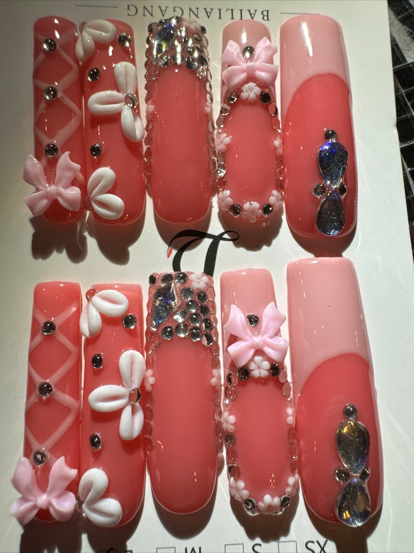 🎀pink french square  💅