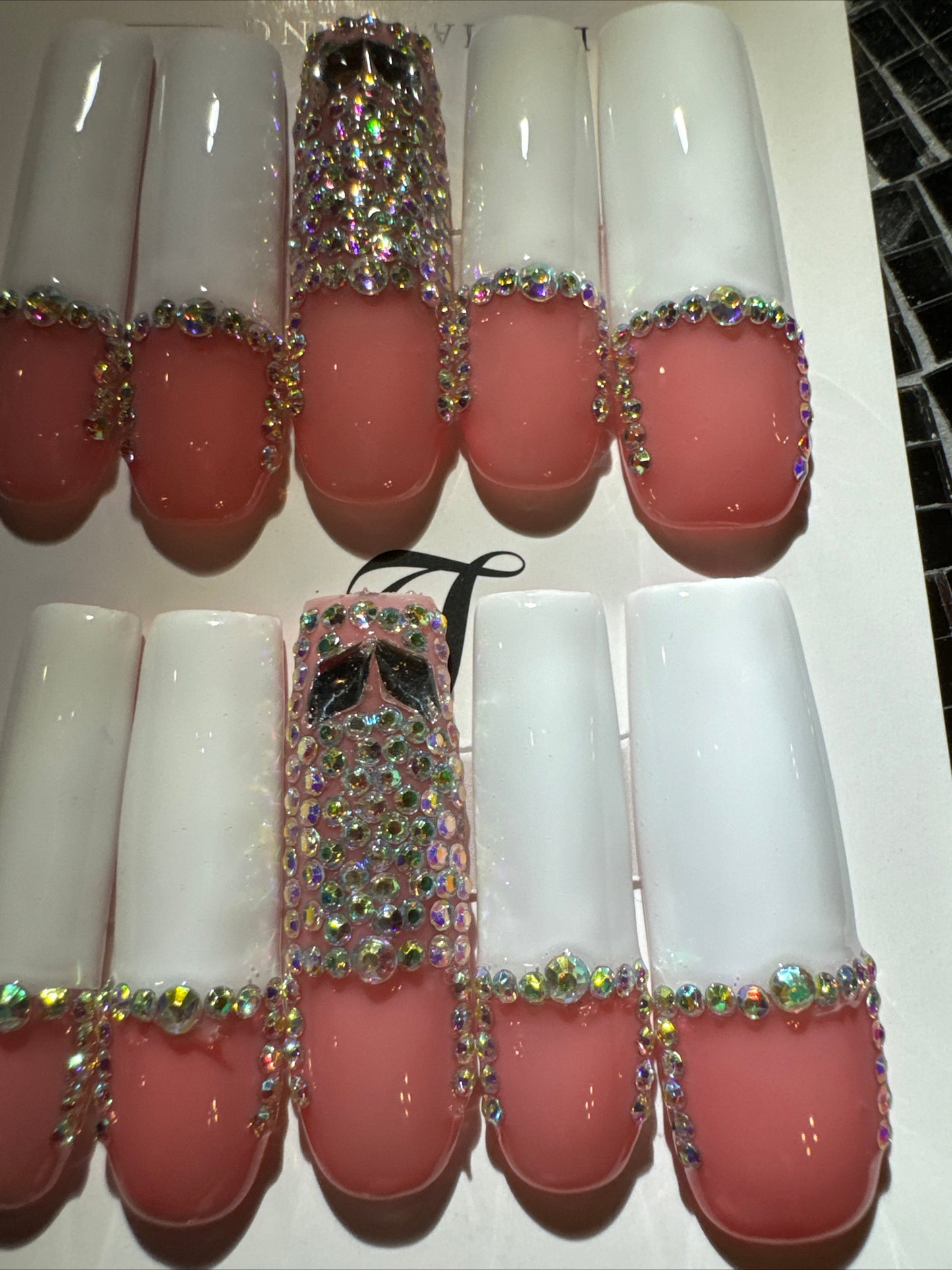 🎀french square nails 💅