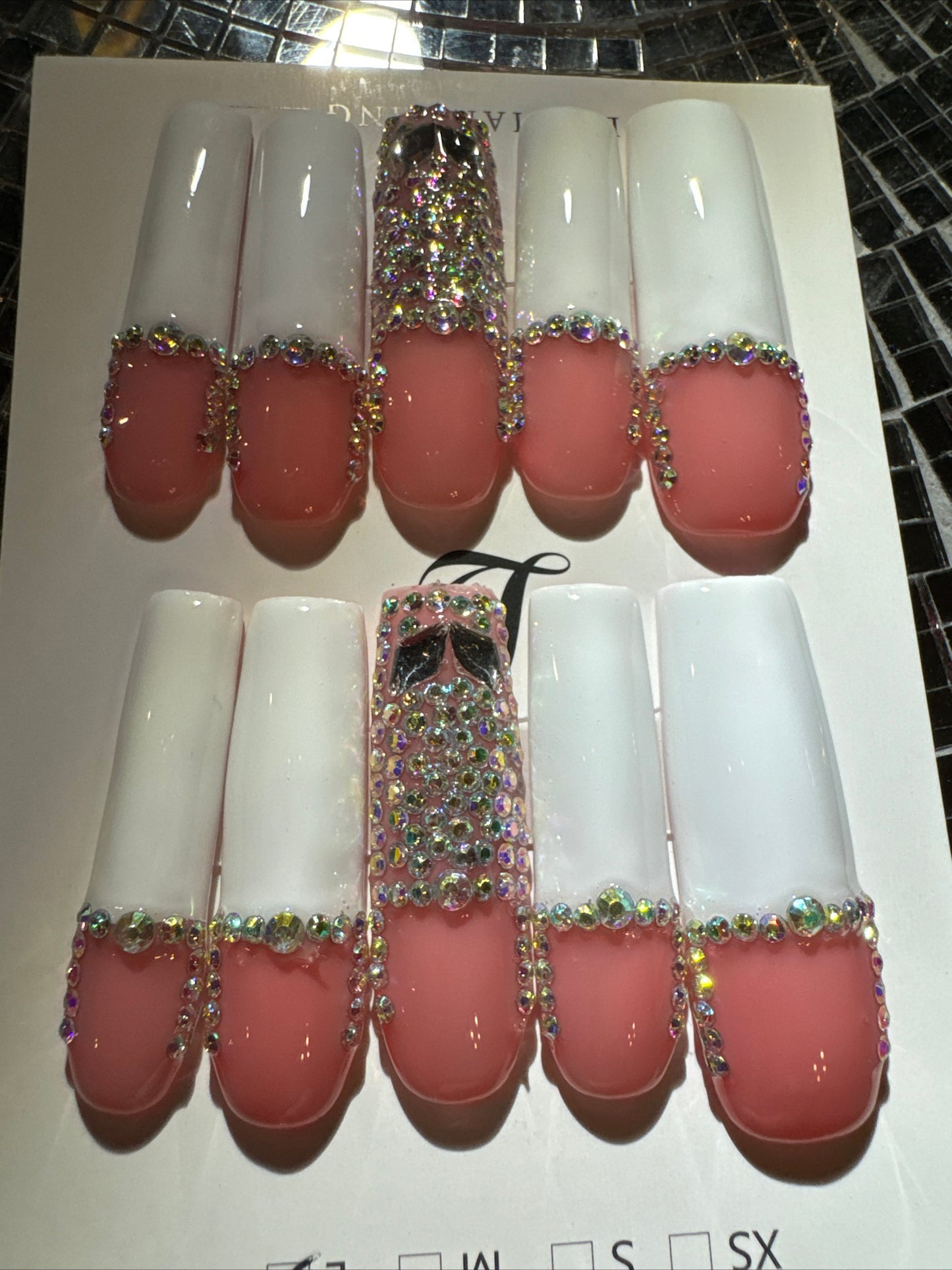 🎀french square nails 💅