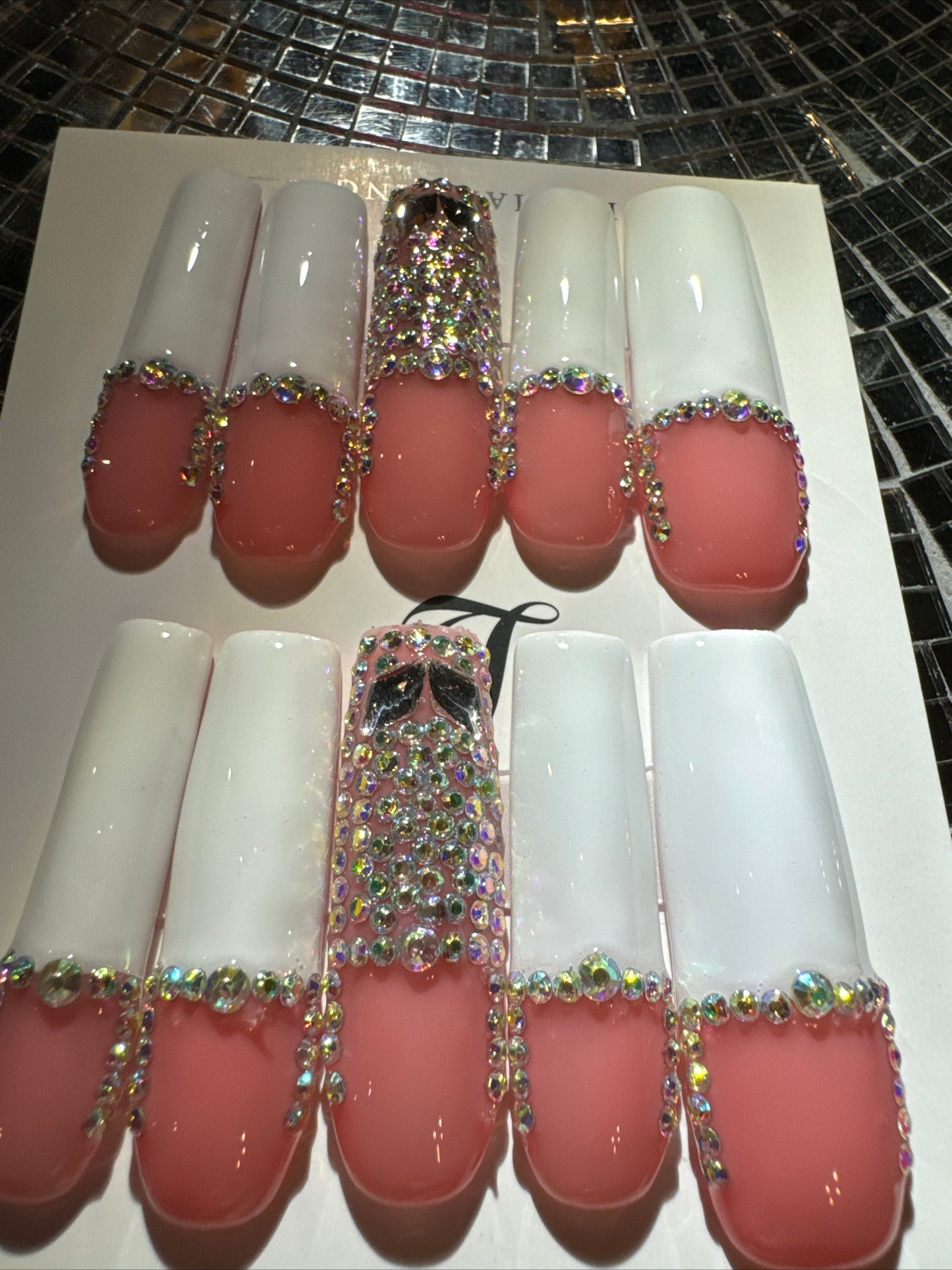 🎀french square nails 💅