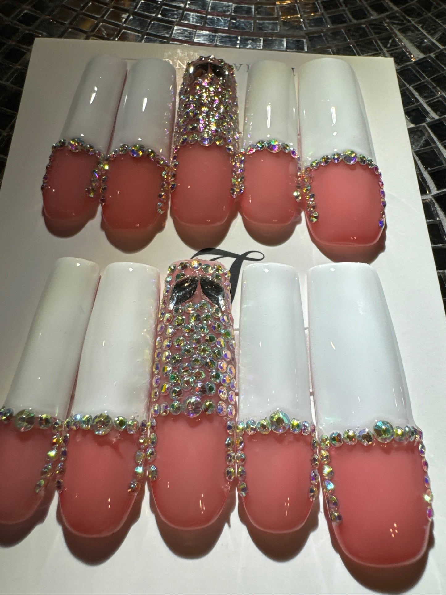 🎀french square nails 💅