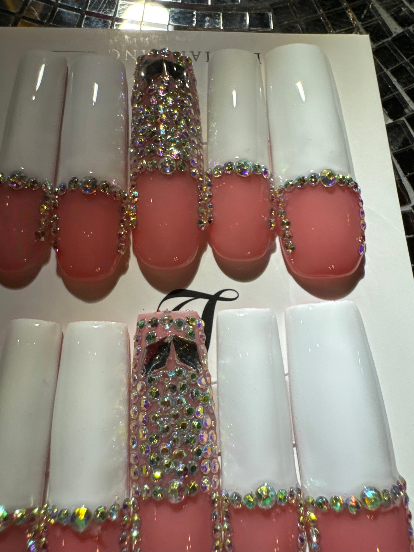 🎀french square nails 💅