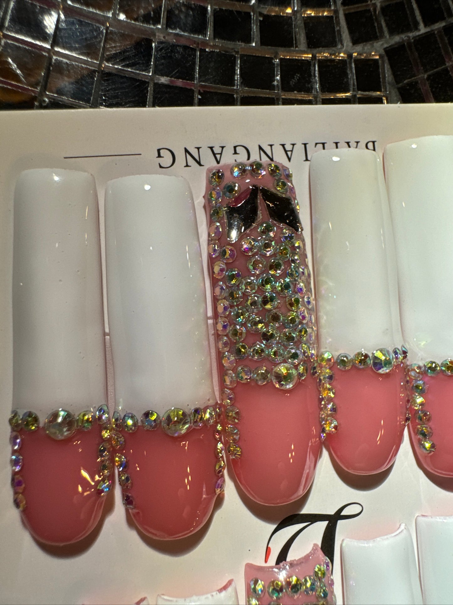 🎀french square nails 💅