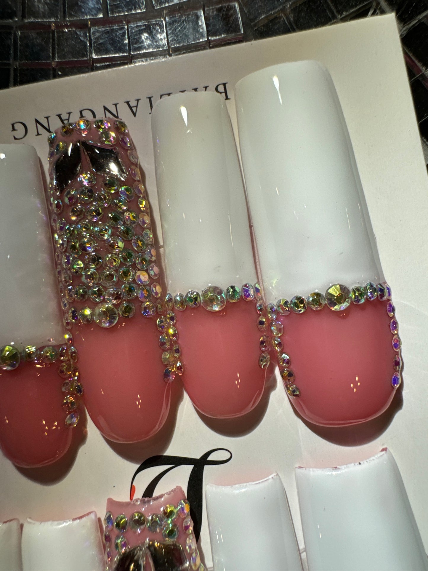 🎀french square nails 💅