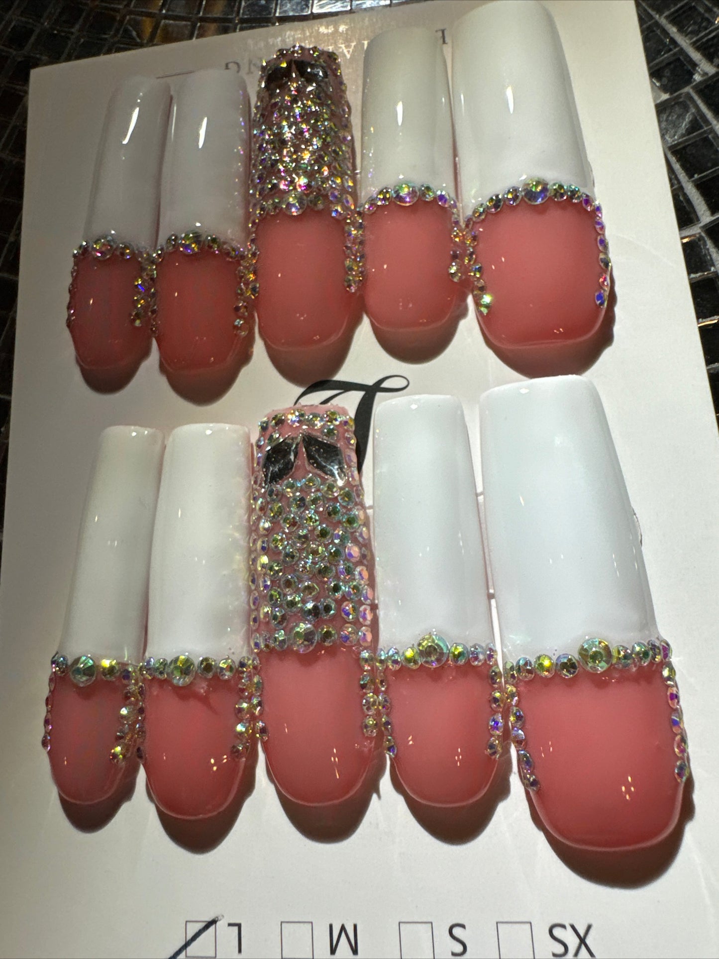 🎀french square nails 💅