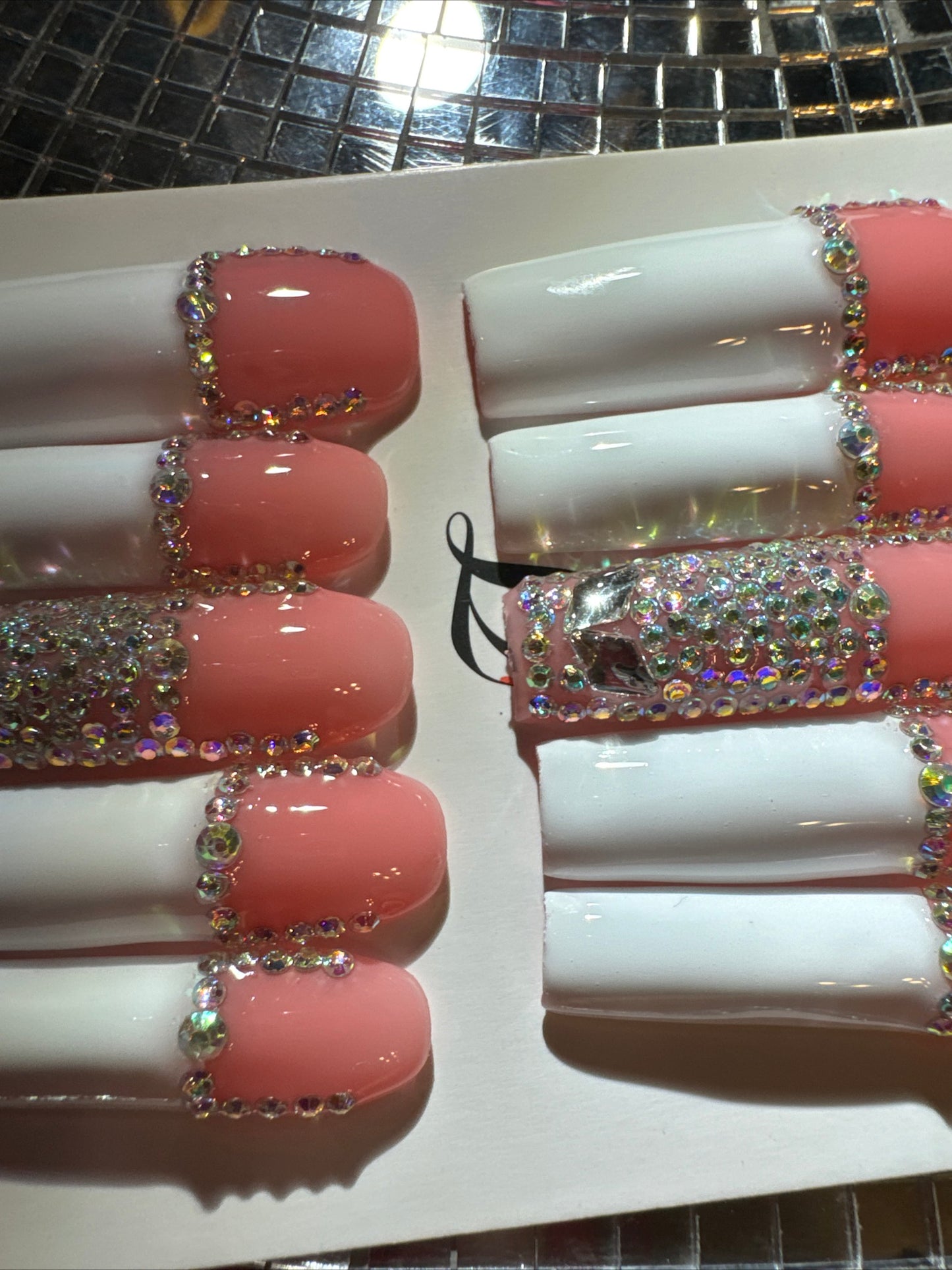 🎀french square nails 💅