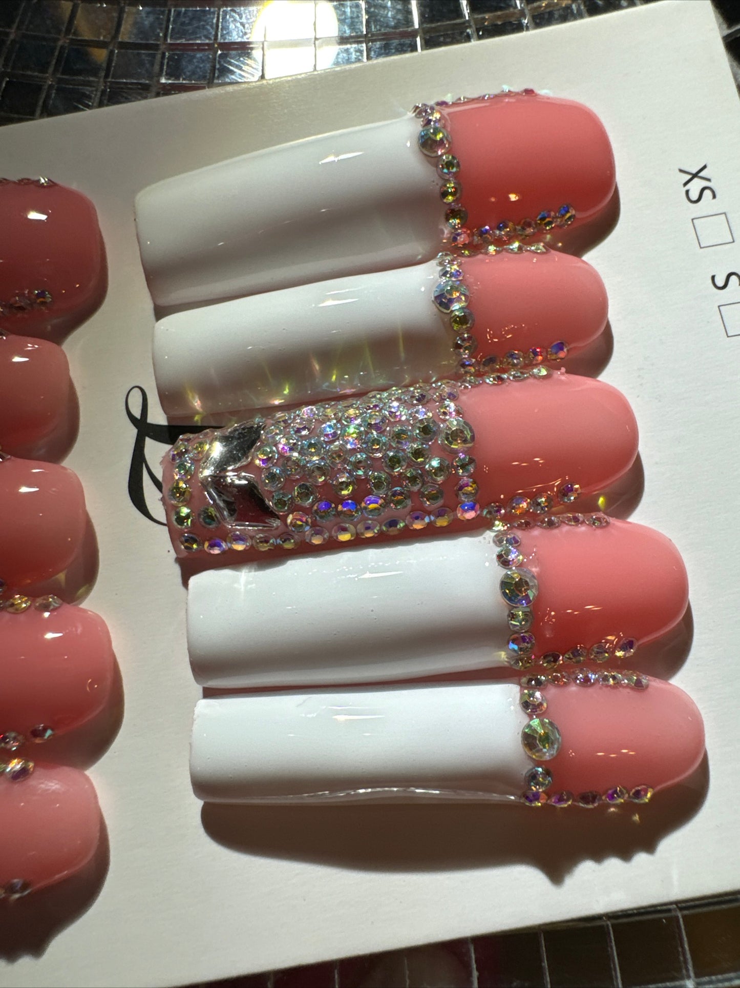 🎀french square nails 💅
