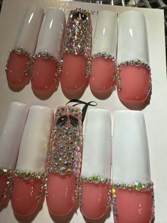🎀french square nails 💅
